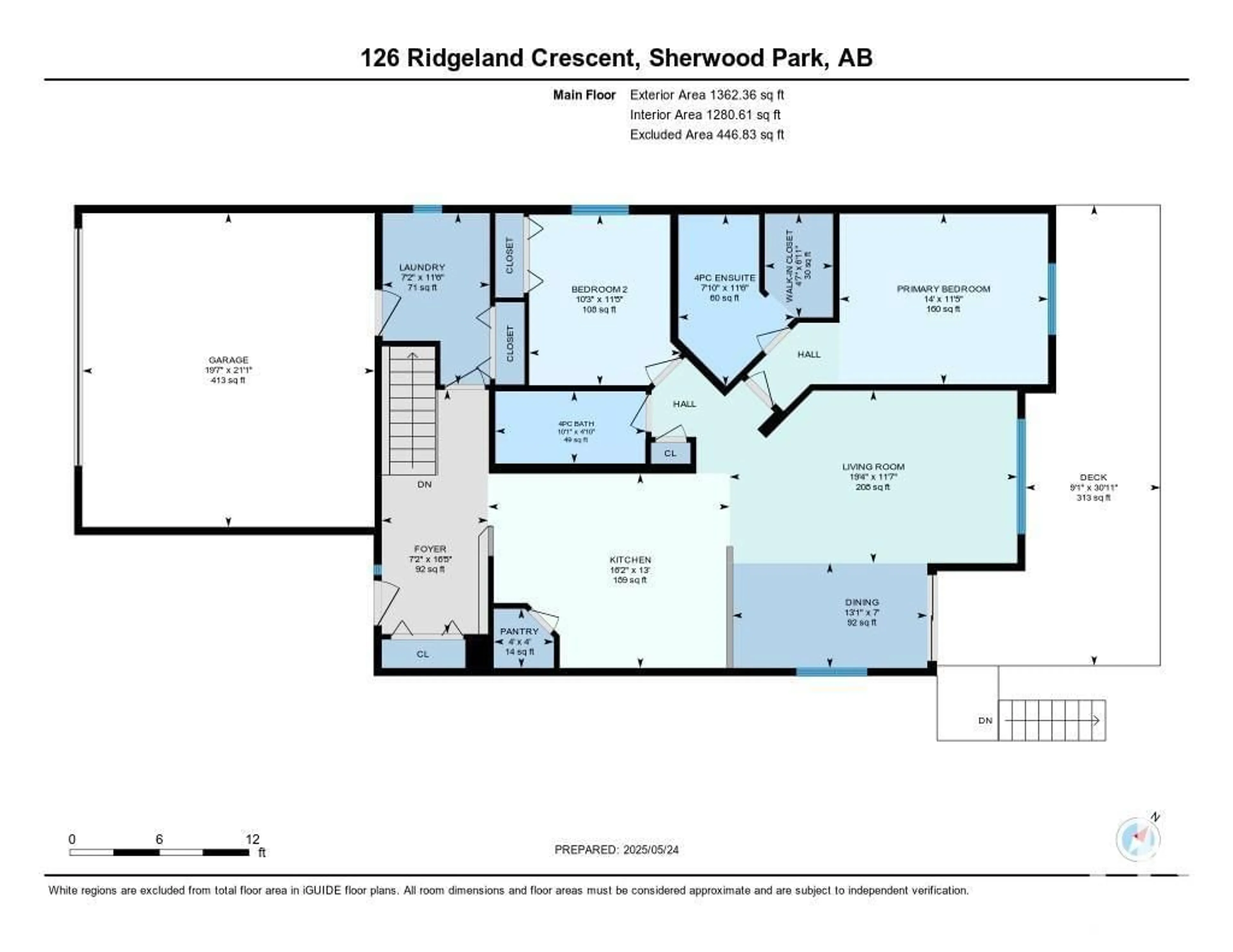Floor plan for 126 RIDGELAND CR, Sherwood Park Alberta T8A6N6