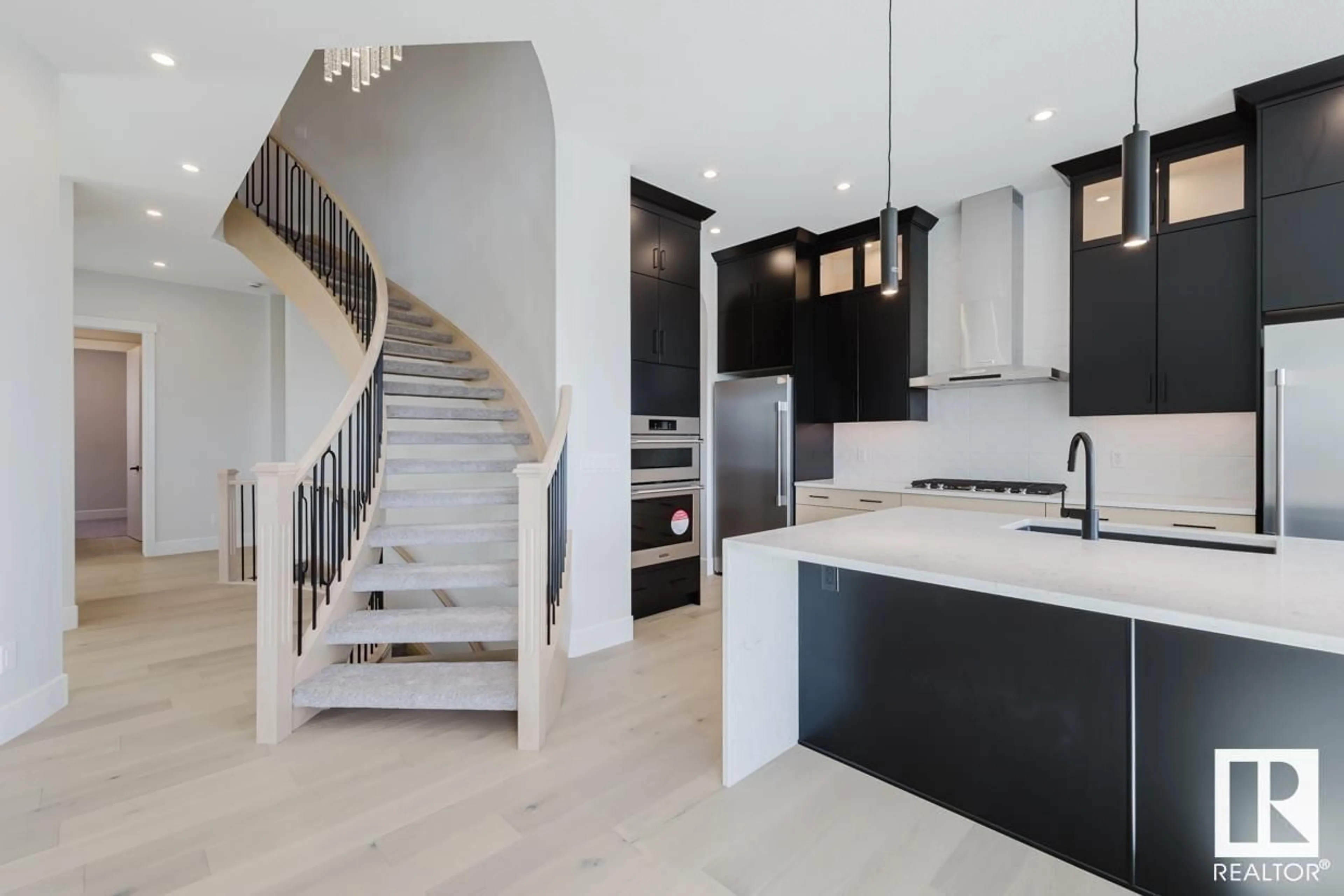 Contemporary kitchen, ceramic/tile floor for SW - 3035 158 ST, Edmonton Alberta T6W5H5