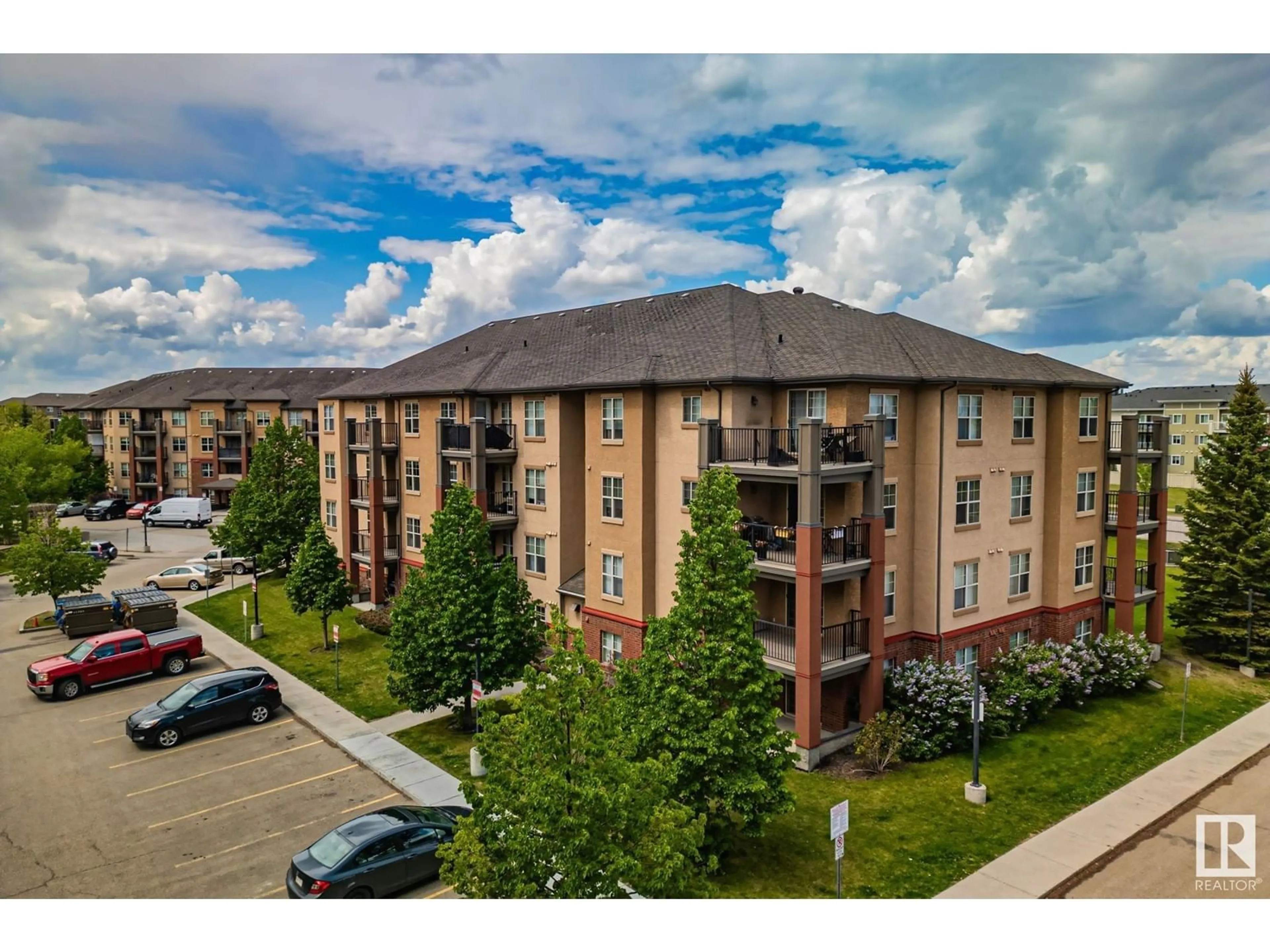 A pic from outside/outdoor area/front of a property/back of a property/a pic from drone, unknown for #305 - 11441 ELLERSLIE RD, Edmonton Alberta T6W1S9
