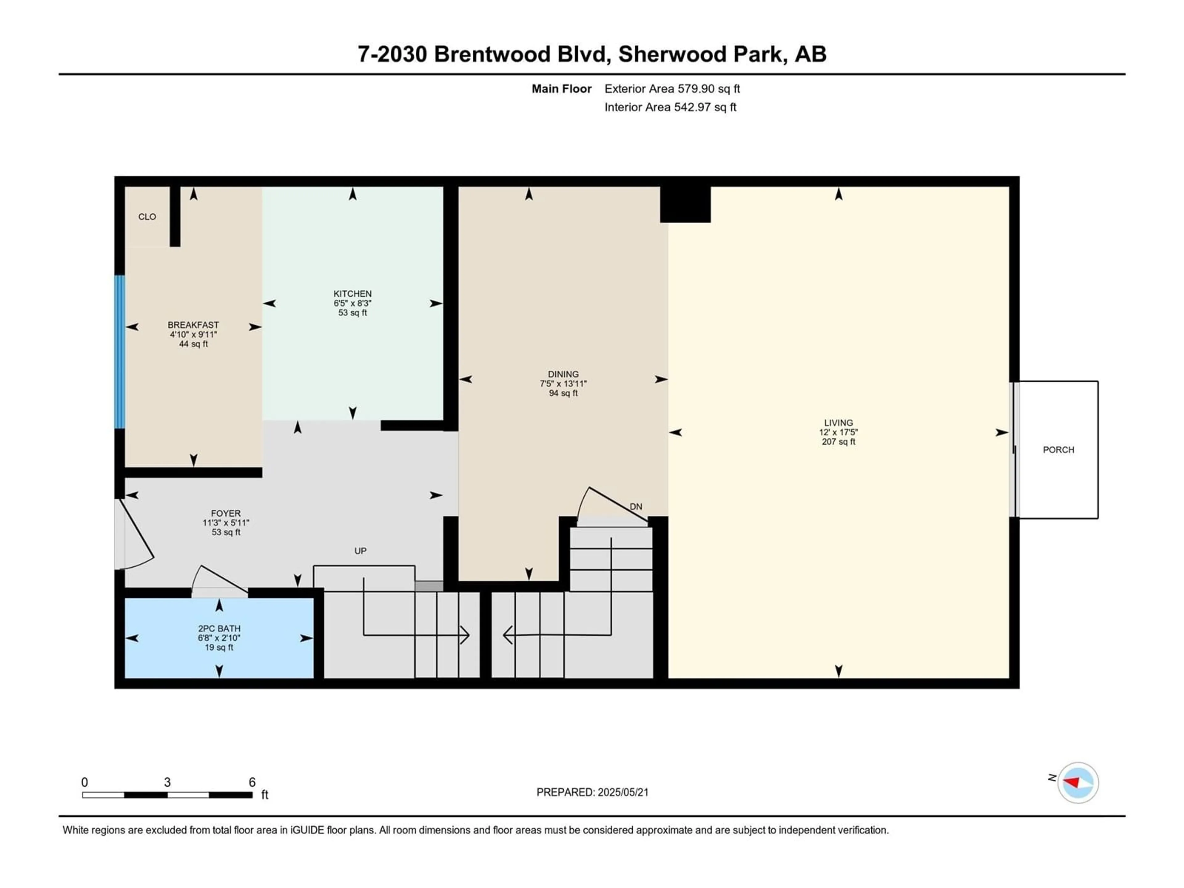 Floor plan for #7 - 2030 BRENTWOOD BV, Sherwood Park Alberta T8A4P6