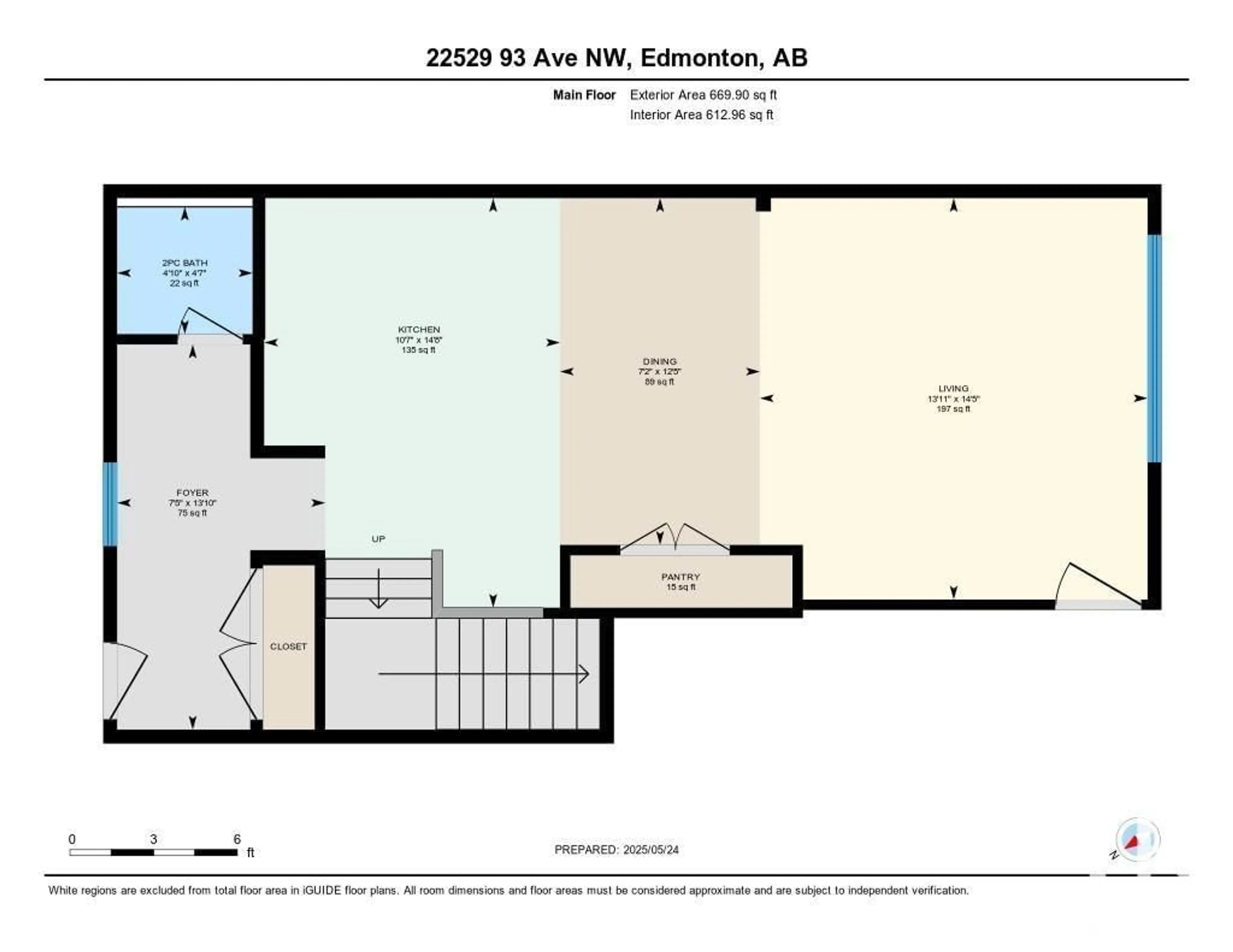 Floor plan for 22529 93 AV, Edmonton Alberta T5T7R5