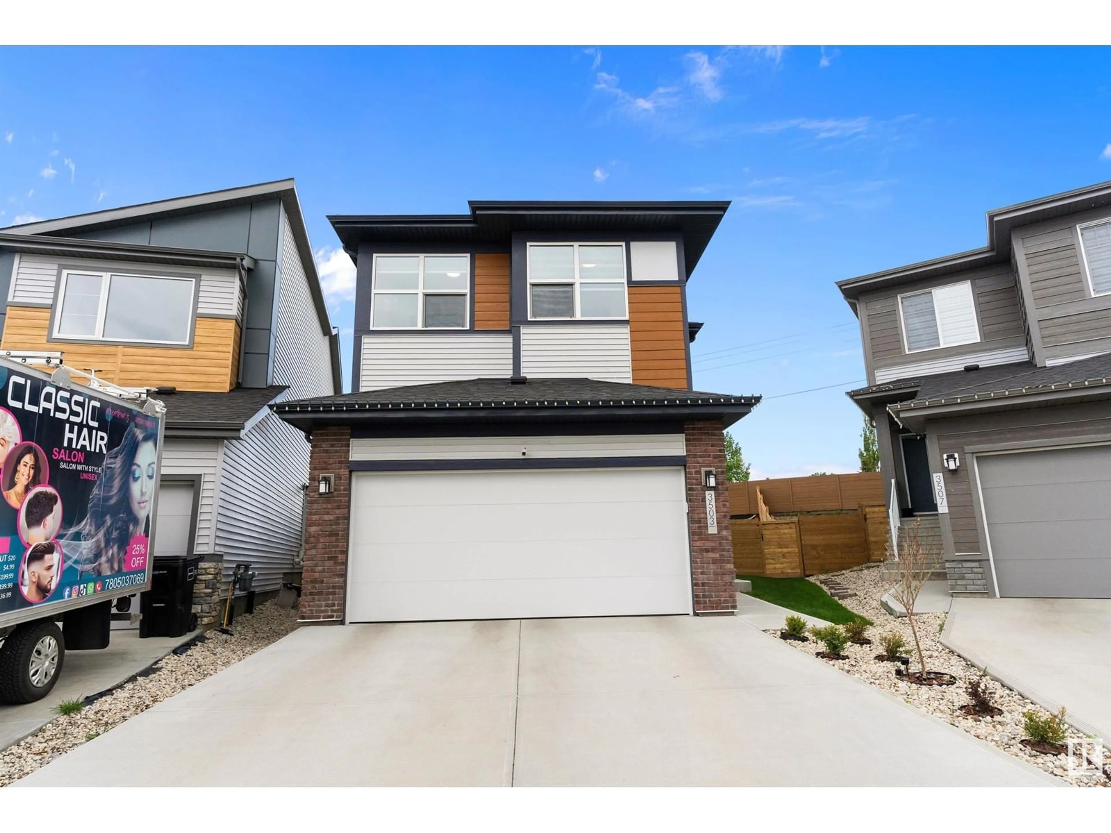 A pic from outside/outdoor area/front of a property/back of a property/a pic from drone, street for 3503 8 AV, Edmonton Alberta T6X2Z1