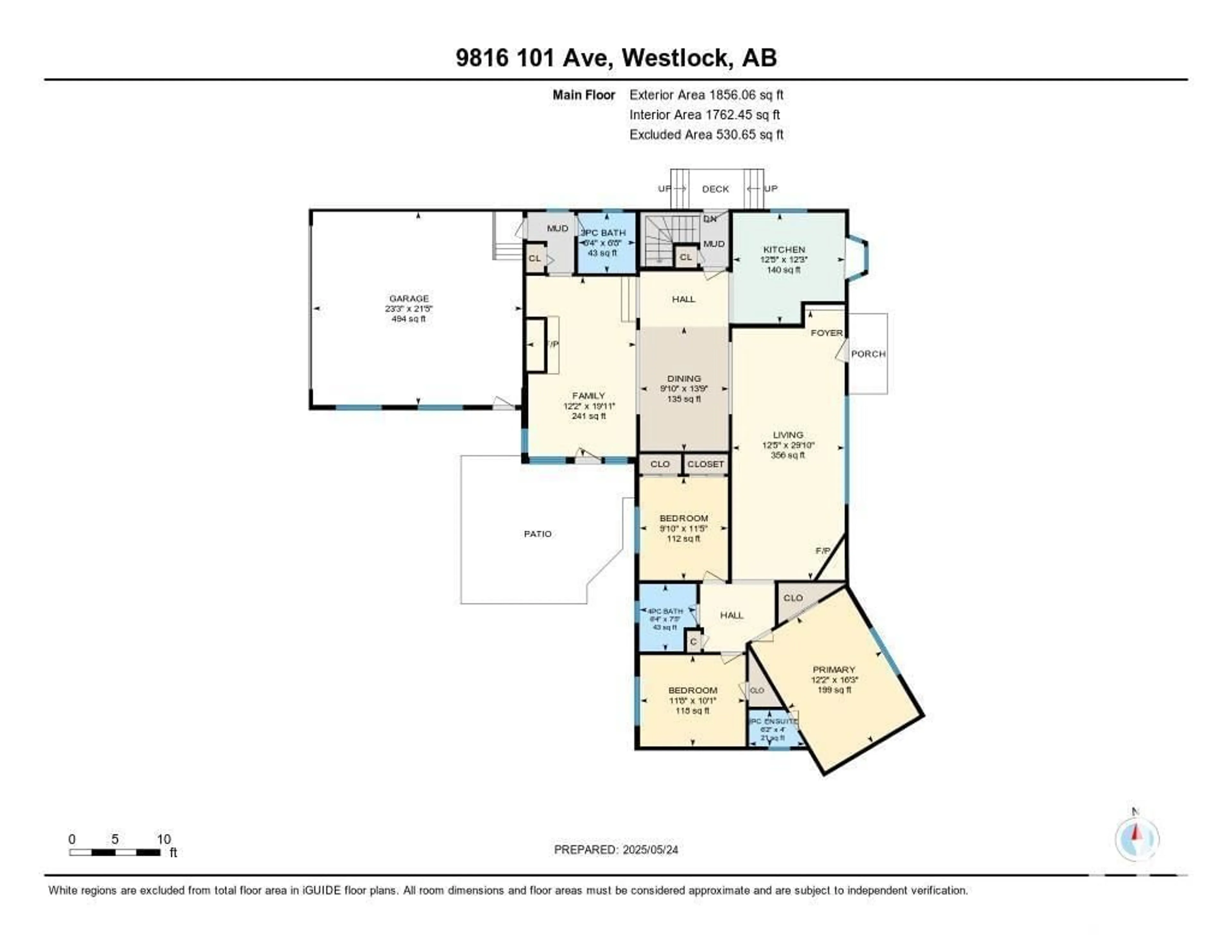 Floor plan for 9816 101 AV, Westlock Alberta T7P1Z3