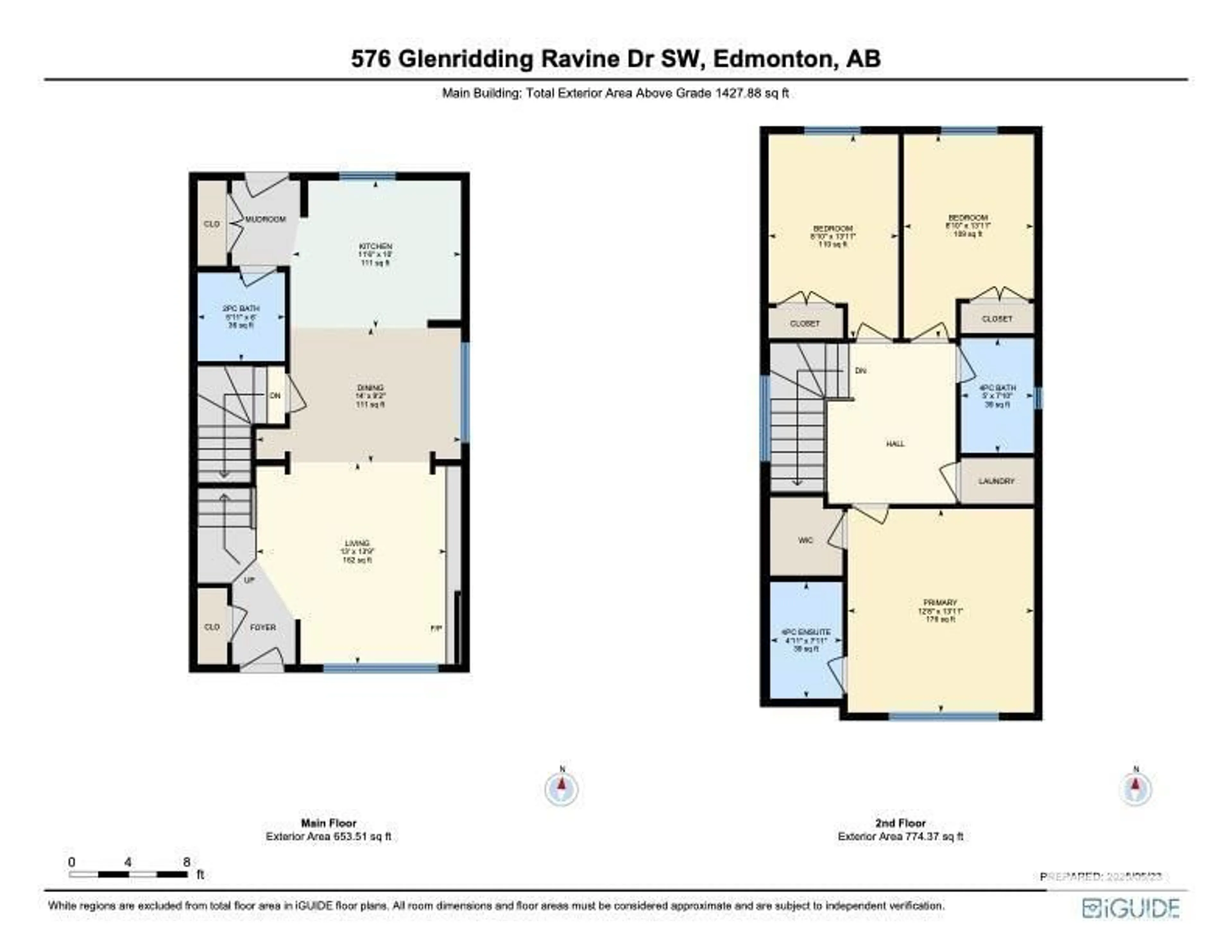 Floor plan for 576 GLENRIDDING RAVINE DR, Edmonton Alberta T6W4P1