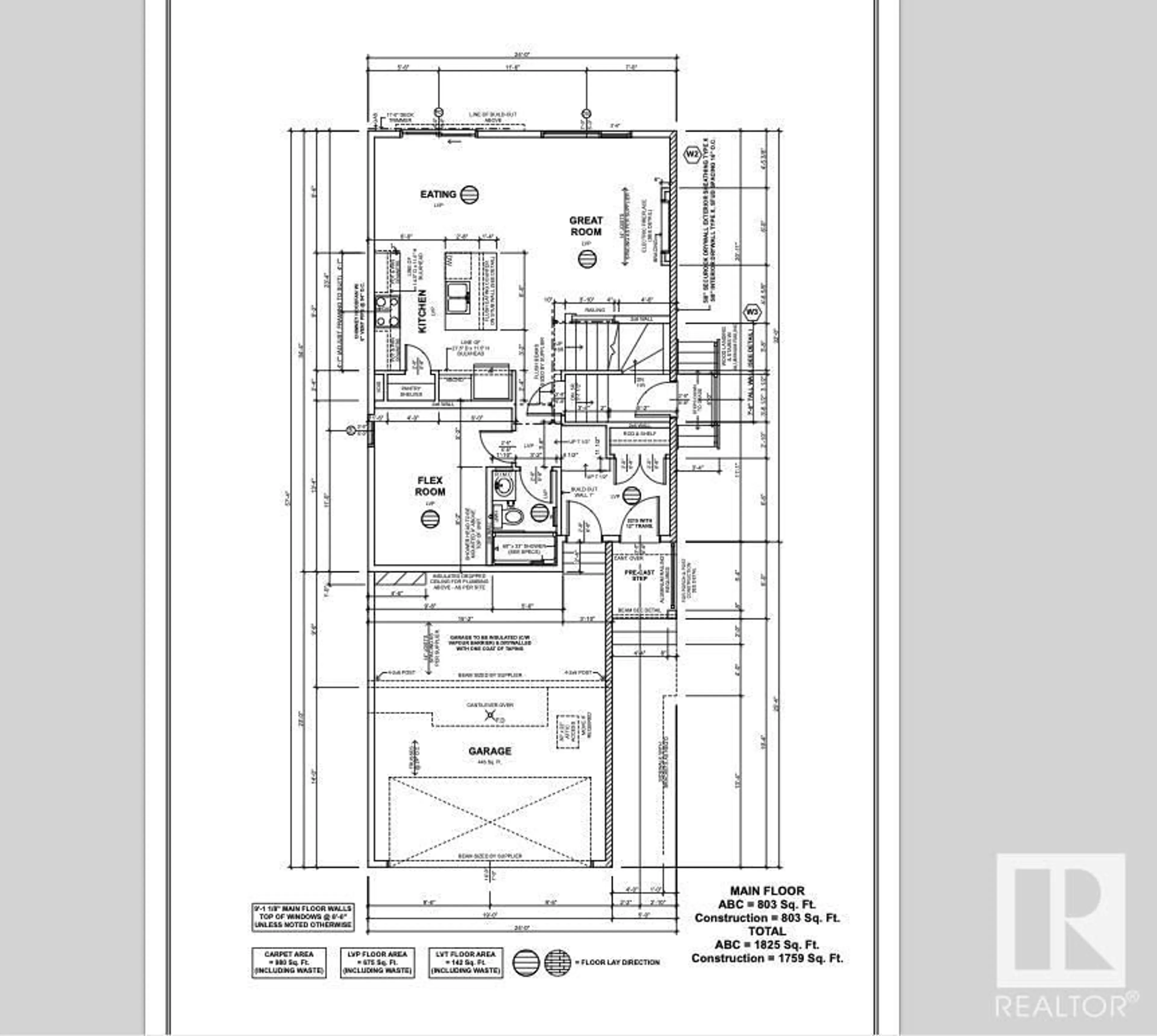 Floor plan for NW - 17427 3 ST, Edmonton Alberta T5Y4G7