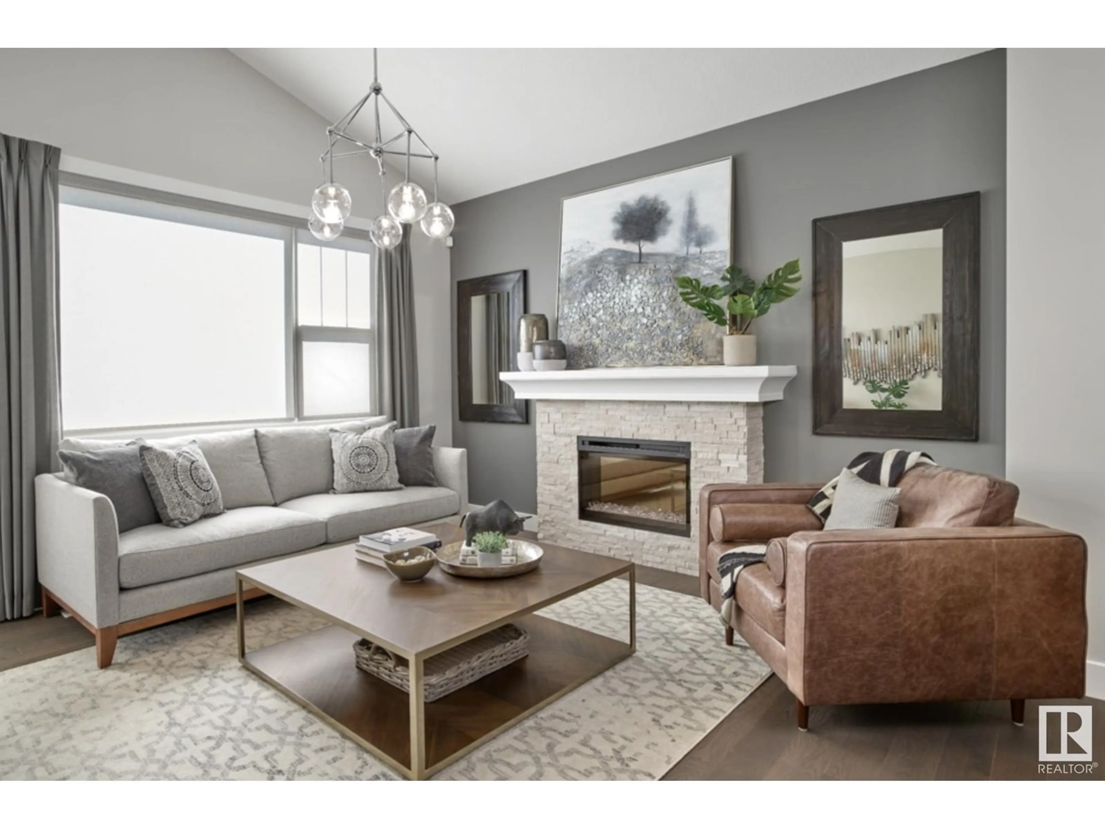 Living room with furniture, unknown for 53 RHEA CR, St. Albert Alberta T8N8A4