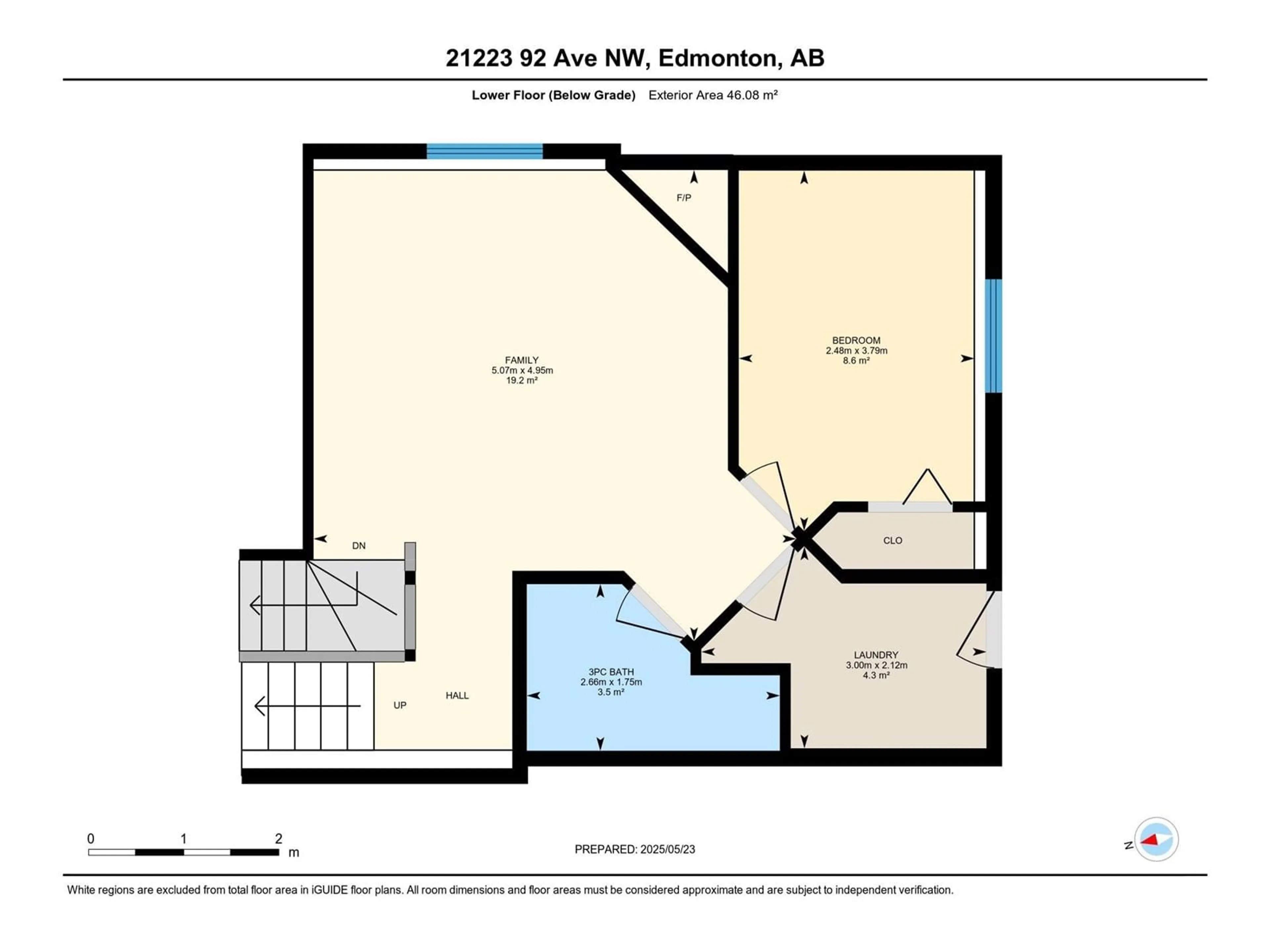 Floor plan for 21223 92 AV, Edmonton Alberta T5T0W6