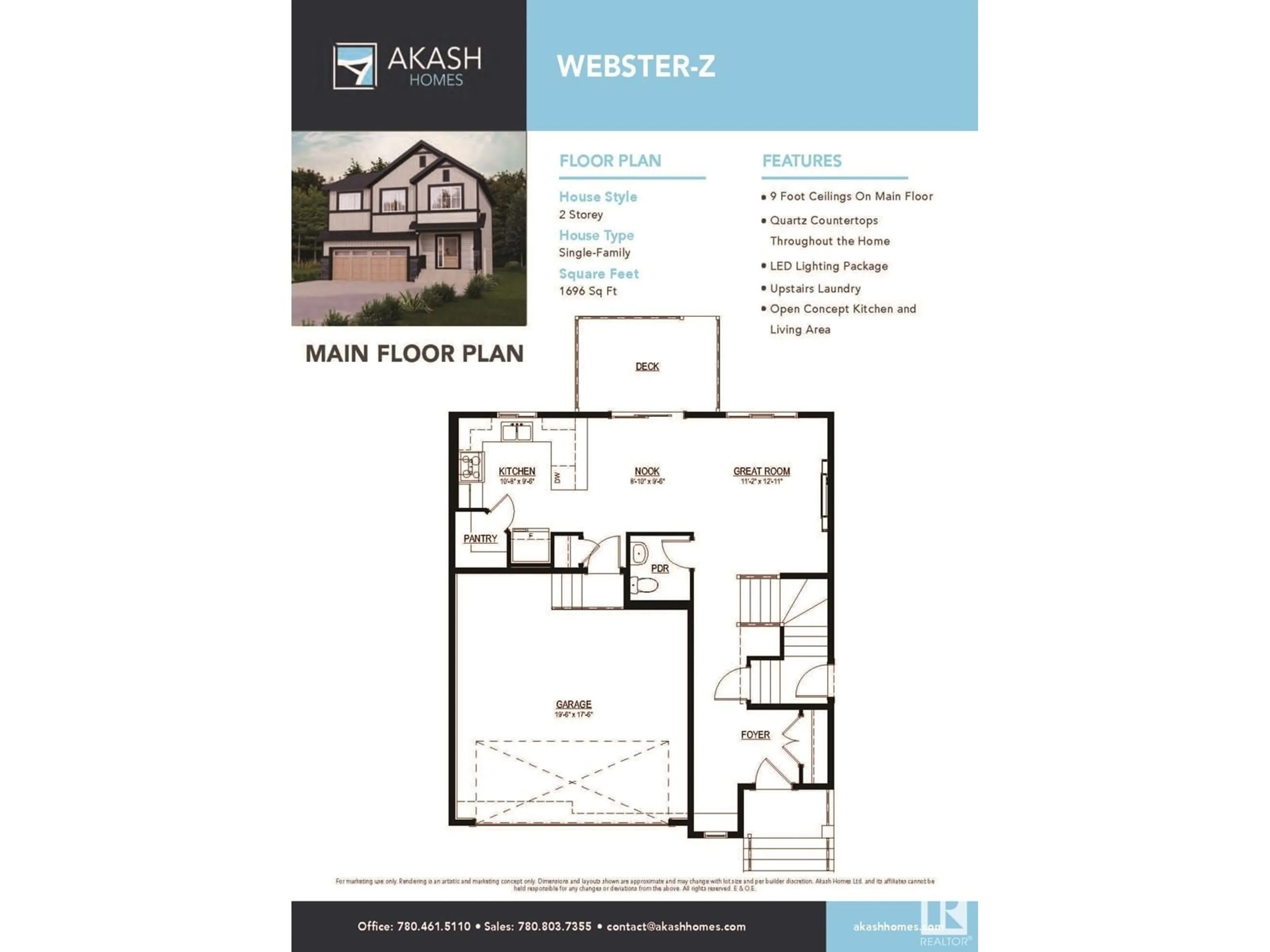 Floor plan for 4707 HAWTHORN LN, Edmonton Alberta T6X3C5