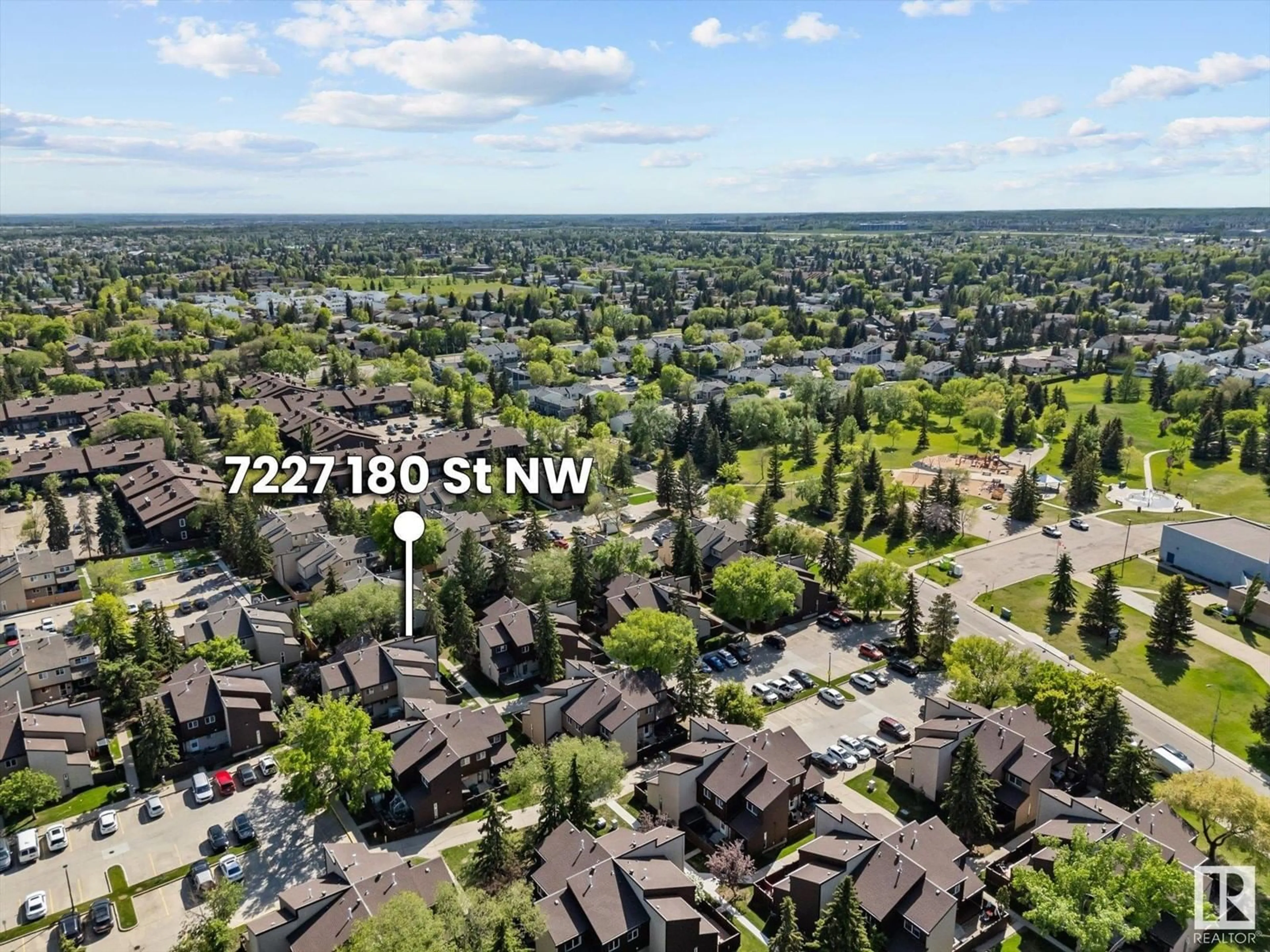 A pic from outside/outdoor area/front of a property/back of a property/a pic from drone, unknown for NW - 7227 180 ST, Edmonton Alberta T5T3G1