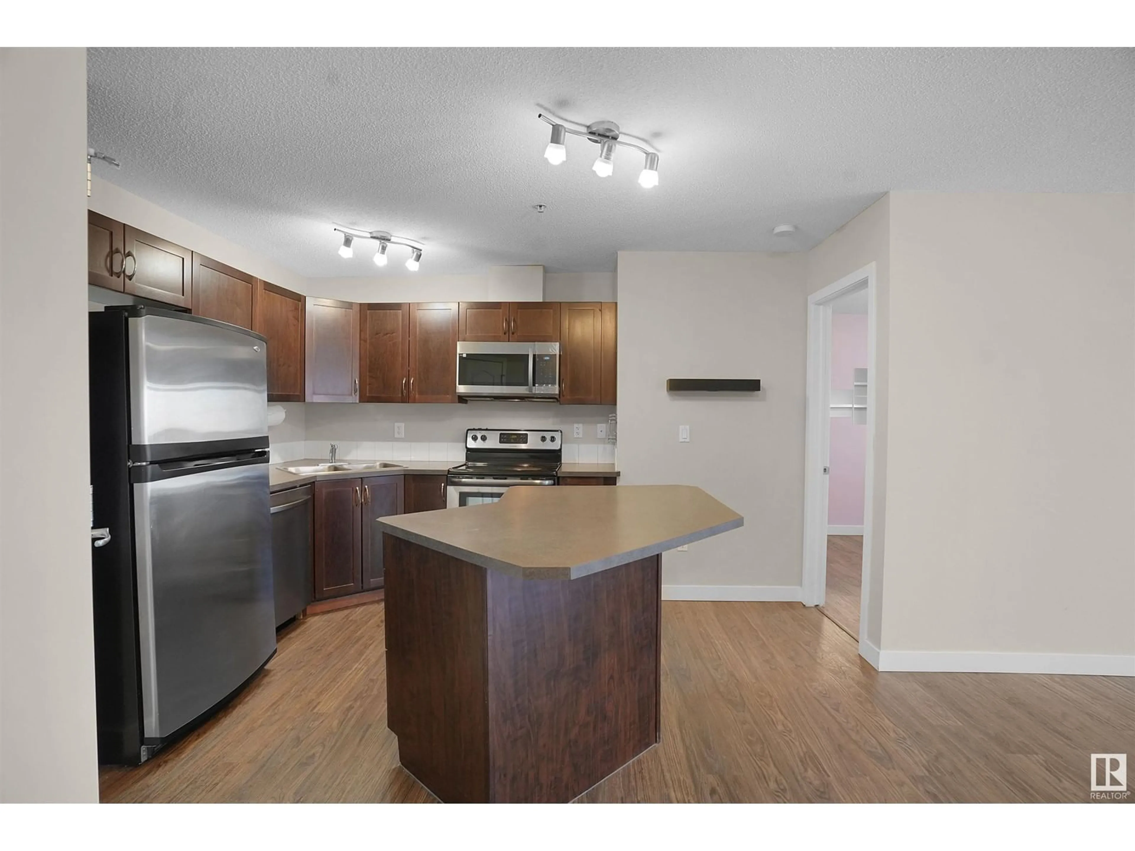Standard kitchen, wood/laminate floor for #218 - 392 SILVER BERRY RD, Edmonton Alberta T6T0H1
