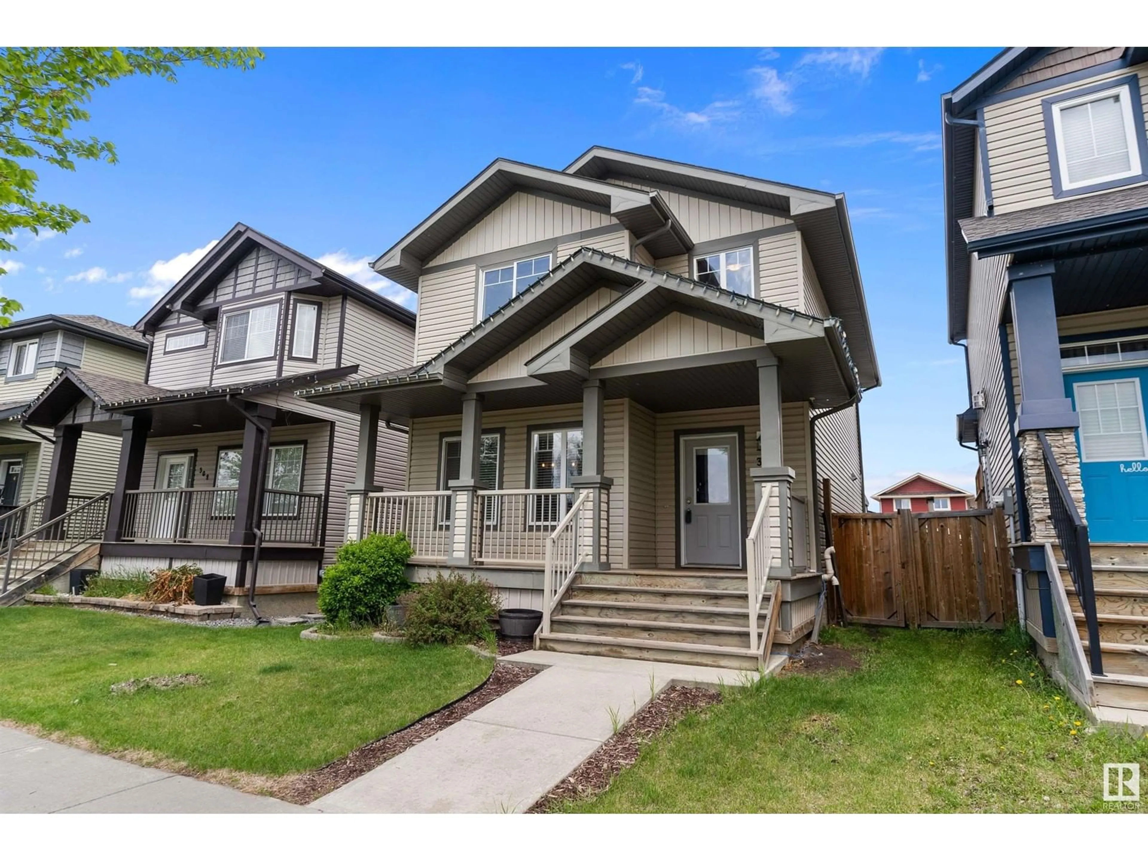 Home with vinyl exterior material, street for 307 SHERIDAN WY, Leduc Alberta T9E8R9