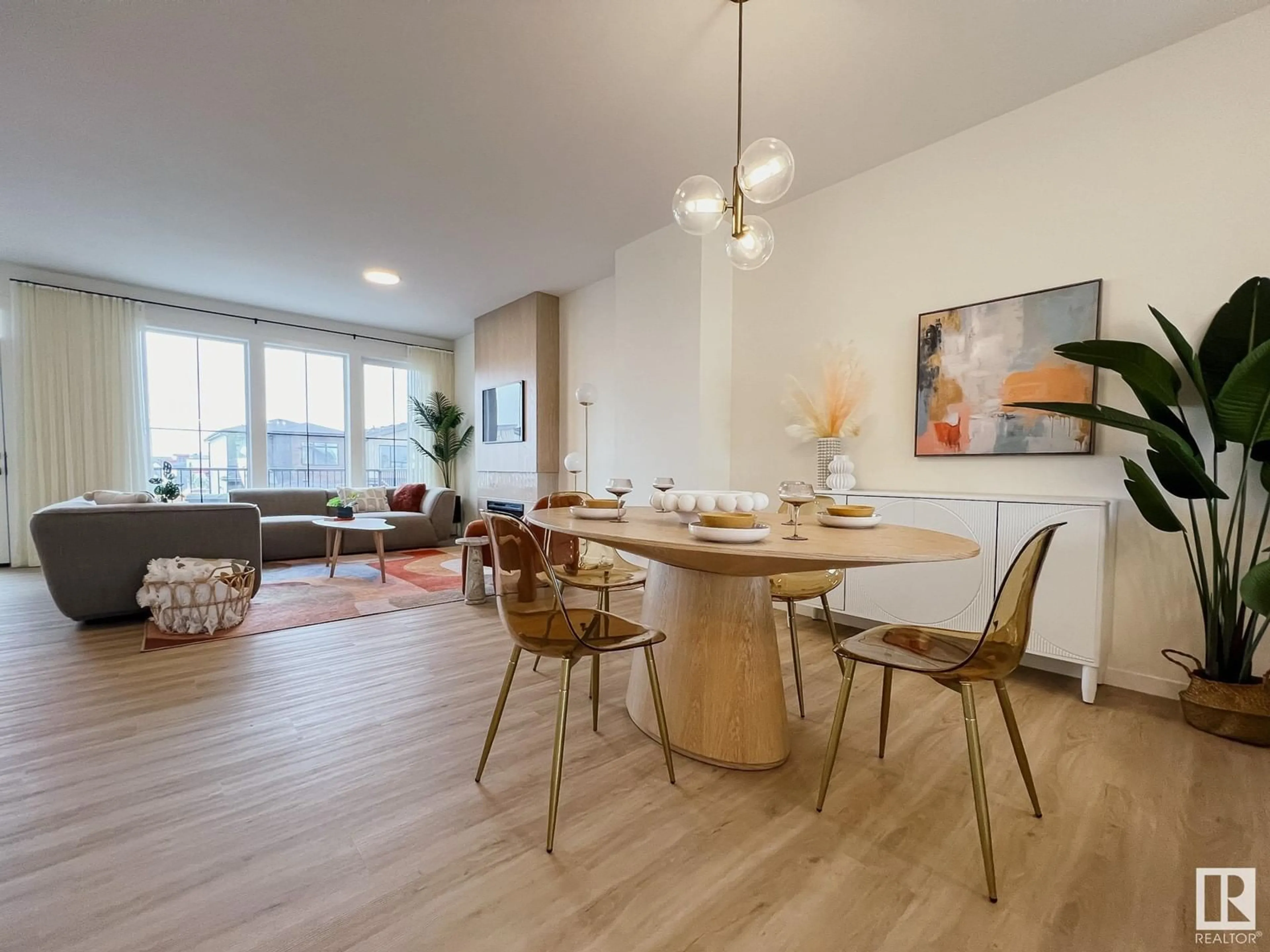 Dining room, wood/laminate floor for SW - 419 33 ST, Edmonton Alberta T6X3C9