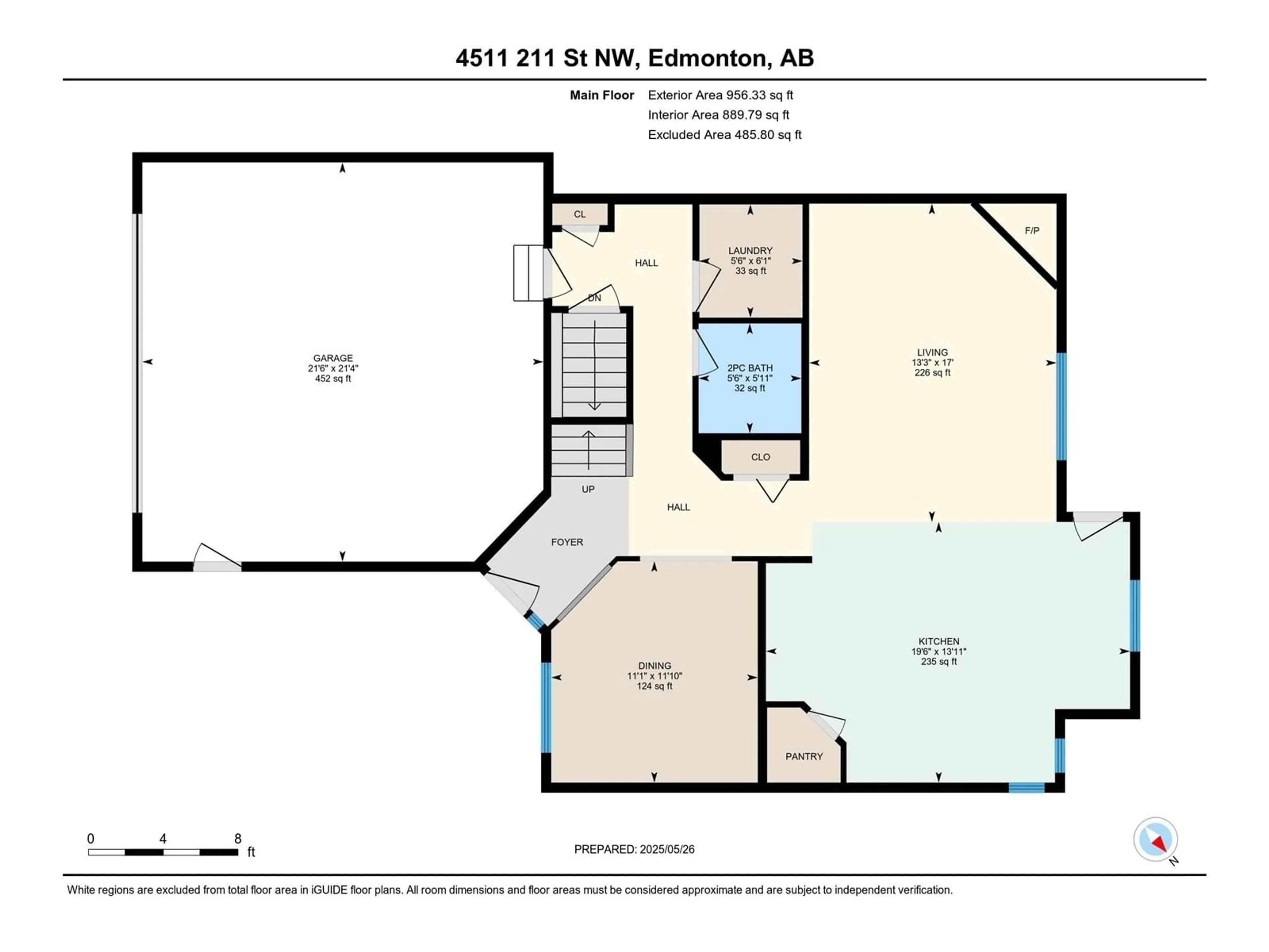 Floor plan for NW - 4511 211 ST, Edmonton Alberta T6M0G4