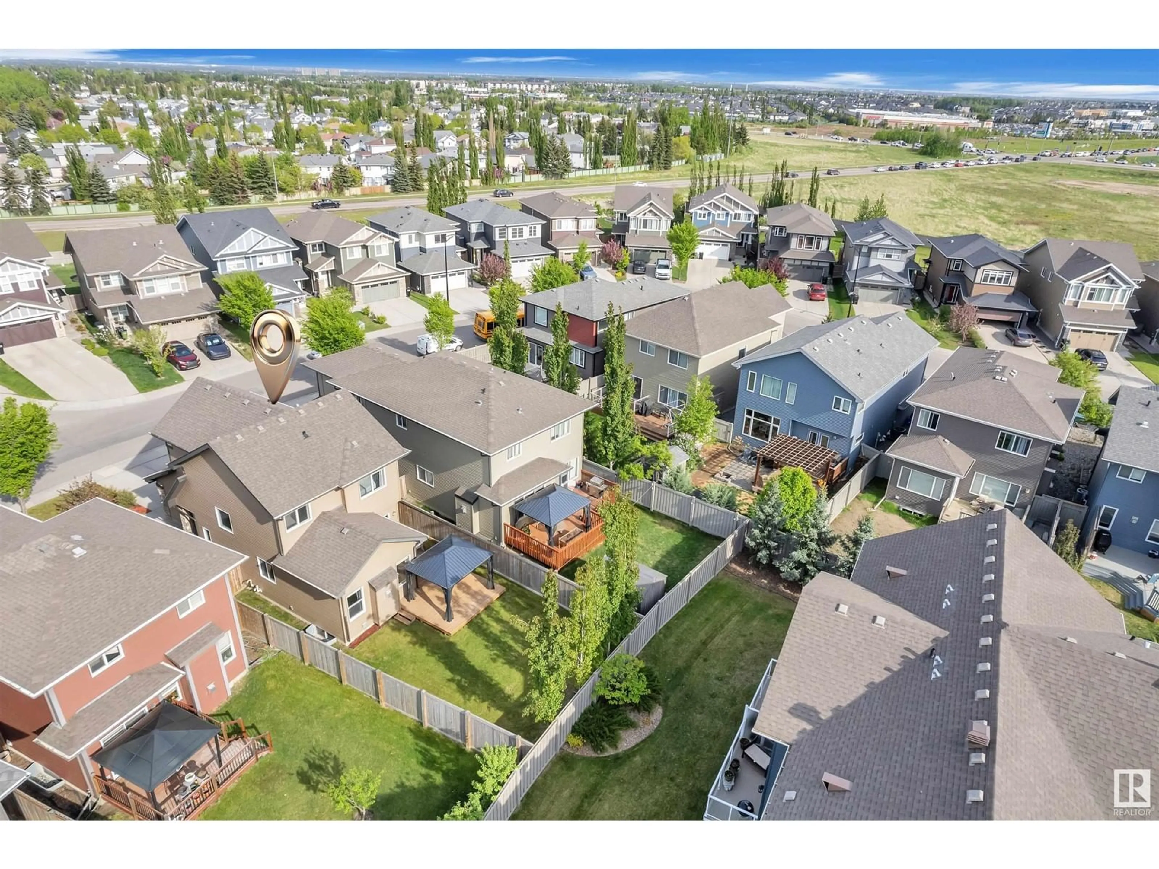 A pic from outside/outdoor area/front of a property/back of a property/a pic from drone, mountain view for 8108 217 ST, Edmonton Alberta T5T4S1