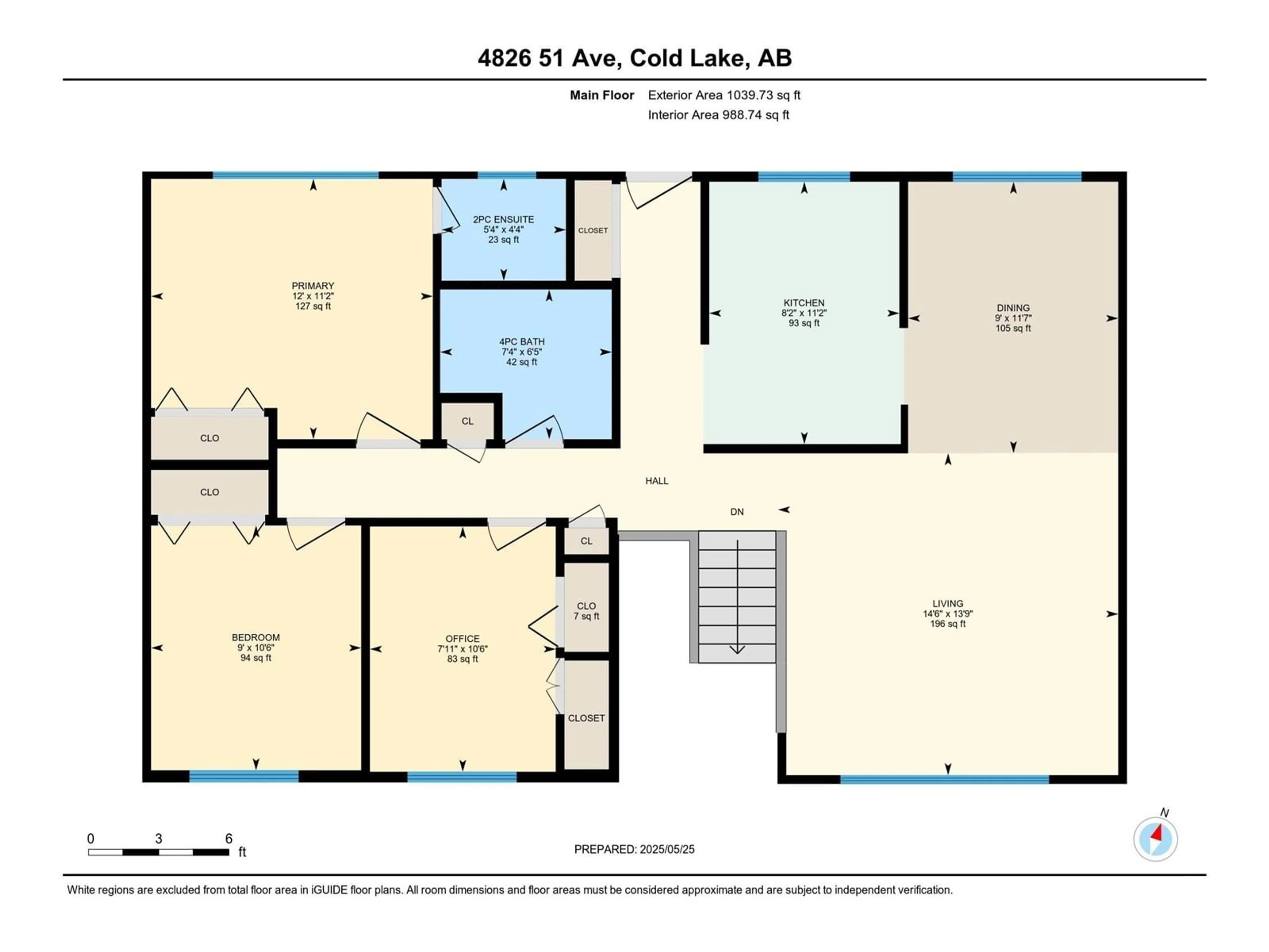 Floor plan for 4826 51 AV, Cold Lake Alberta T9M1Y1