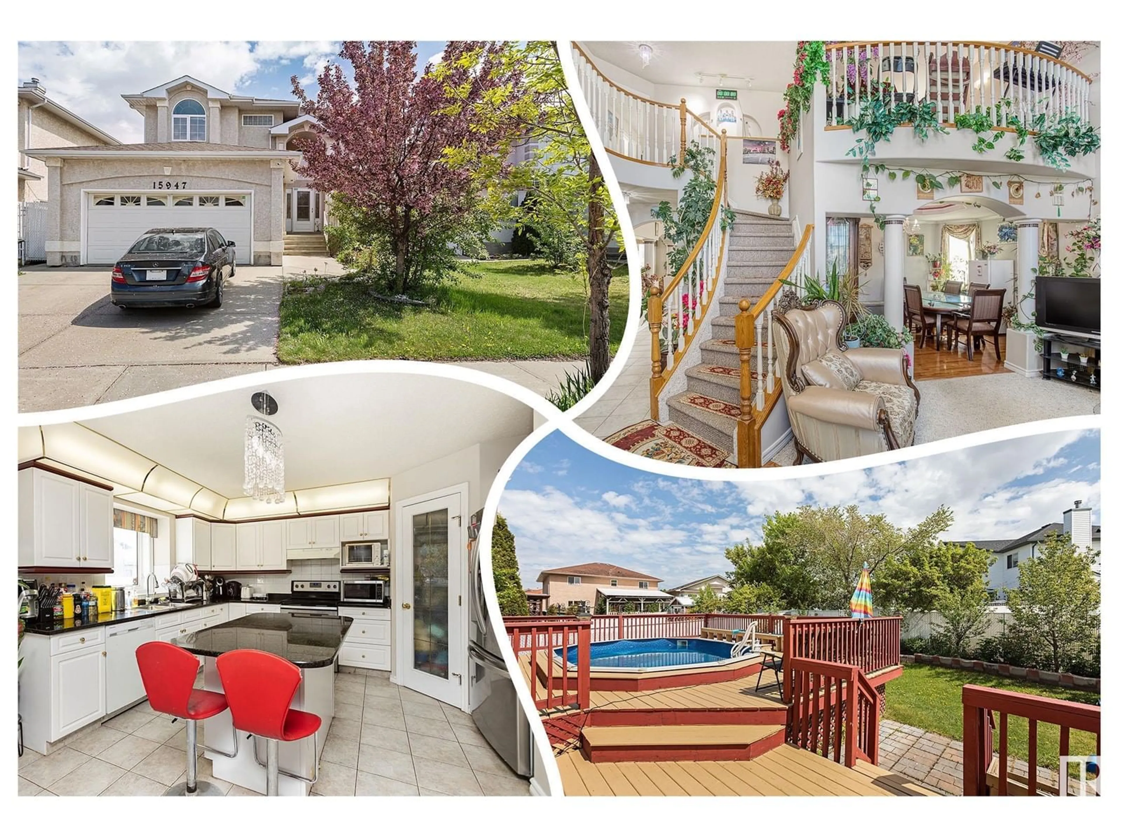 A pic from outside/outdoor area/front of a property/back of a property/a pic from drone, water/lake/river/ocean view for 15947 88 ST, Edmonton Alberta T5Z3B7