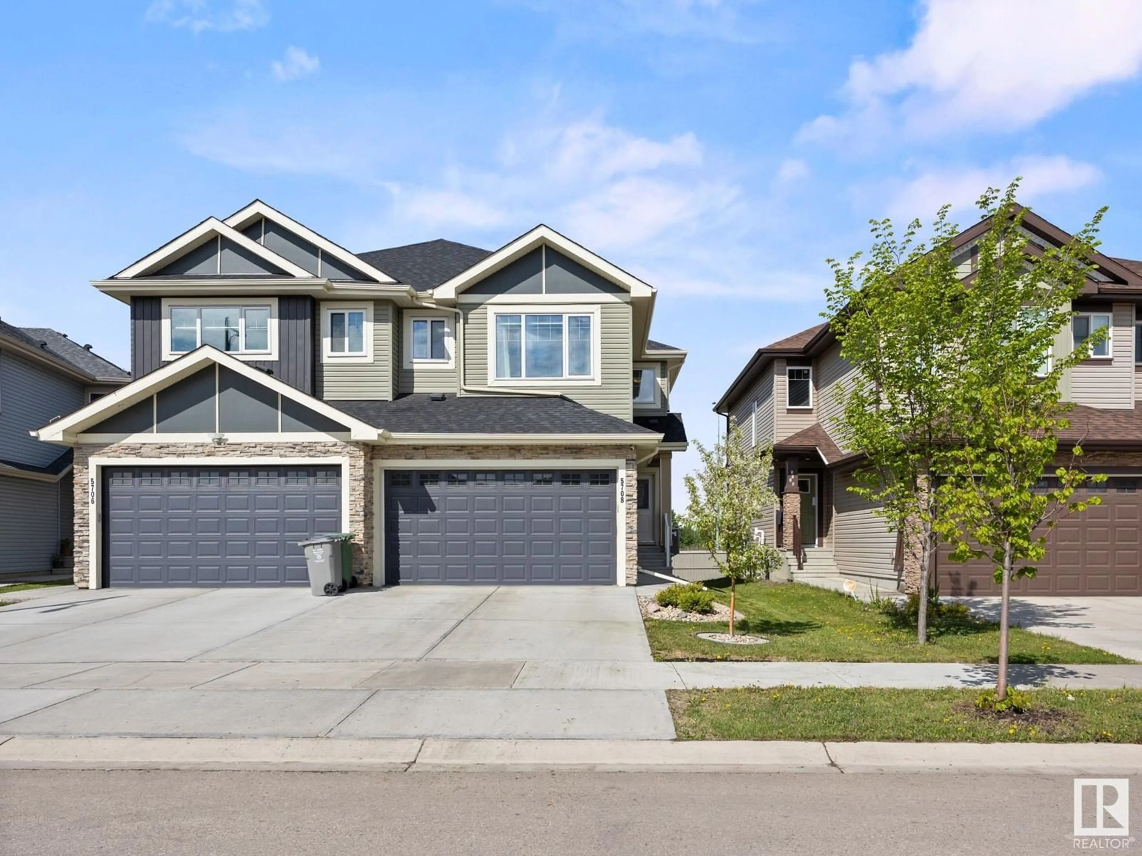 Home with vinyl exterior material, street for 5708 66 ST, Beaumont Alberta T4X2A4