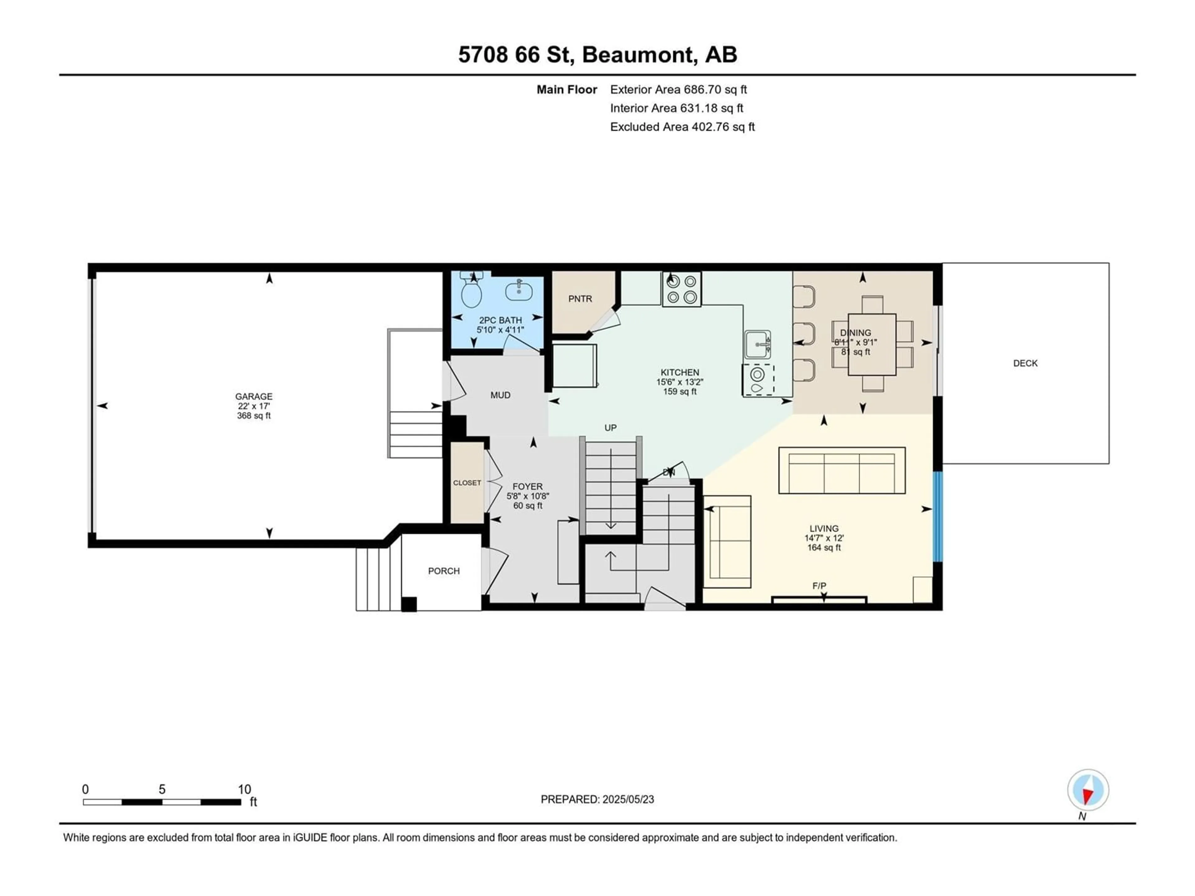 Floor plan for 5708 66 ST, Beaumont Alberta T4X2A4