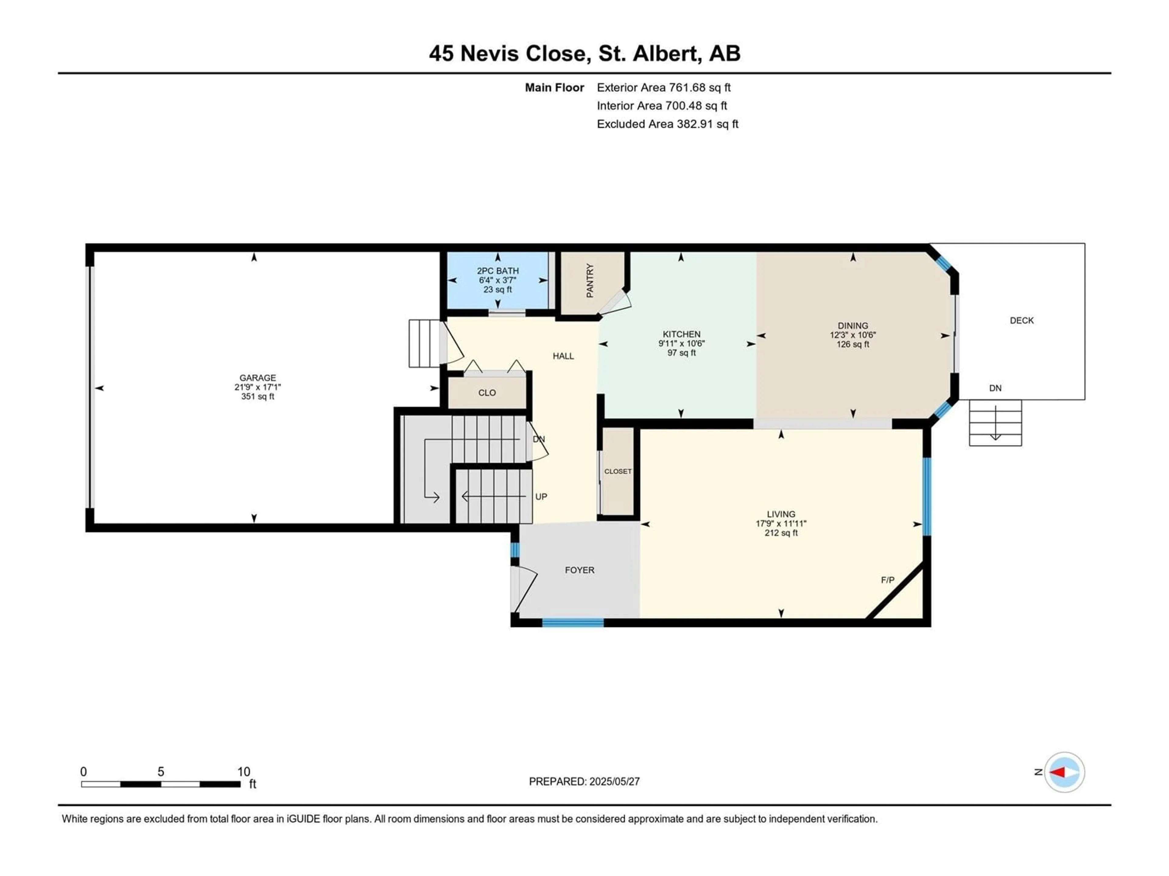 Floor plan for 45 NEVIS CL, St. Albert Alberta T8N0R6