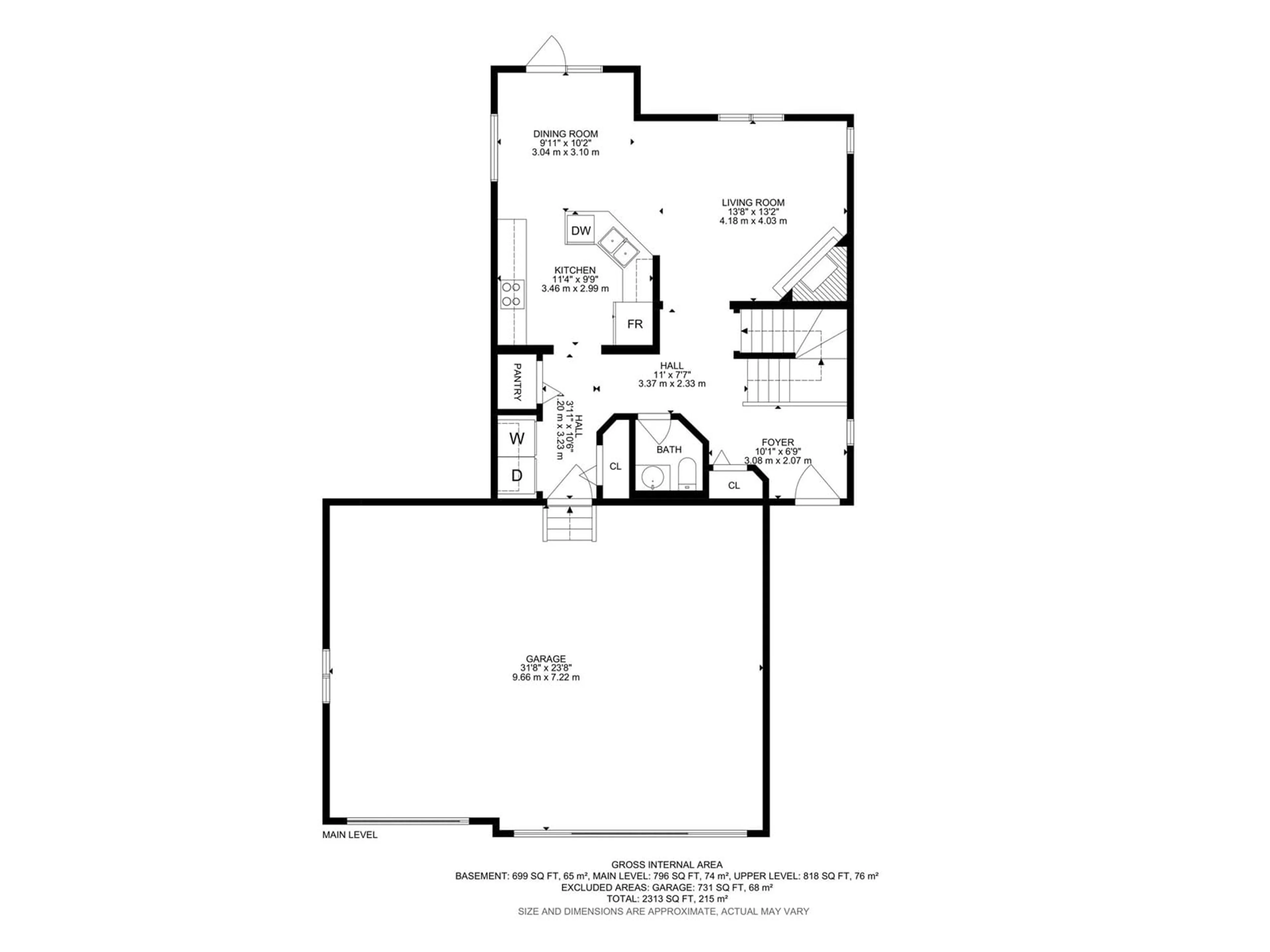 Floor plan for 212 WESTERRA BV, Stony Plain Alberta T7Z2W9