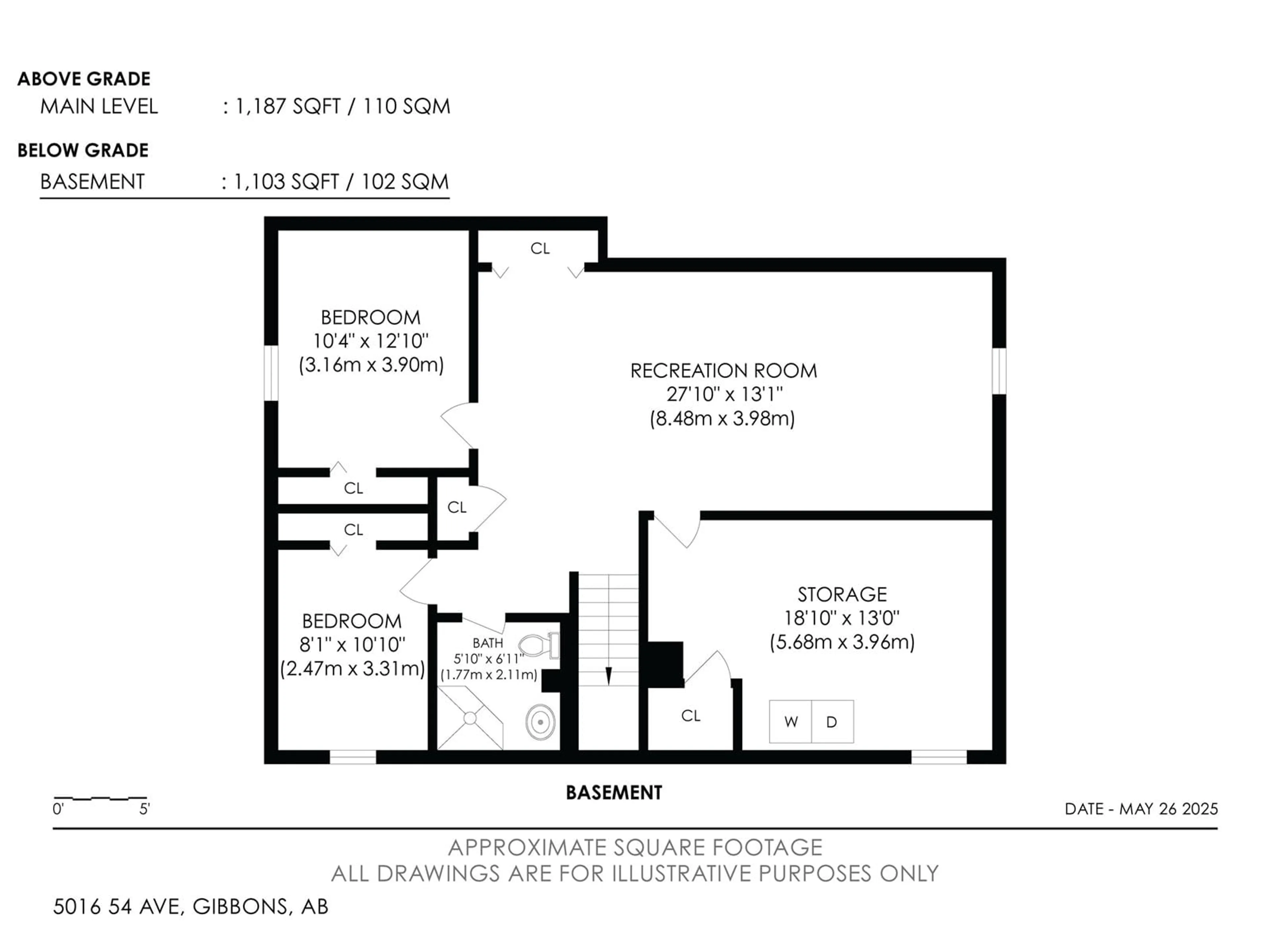 Floor plan for 5016 54 AV, Gibbons Alberta T0A1N0