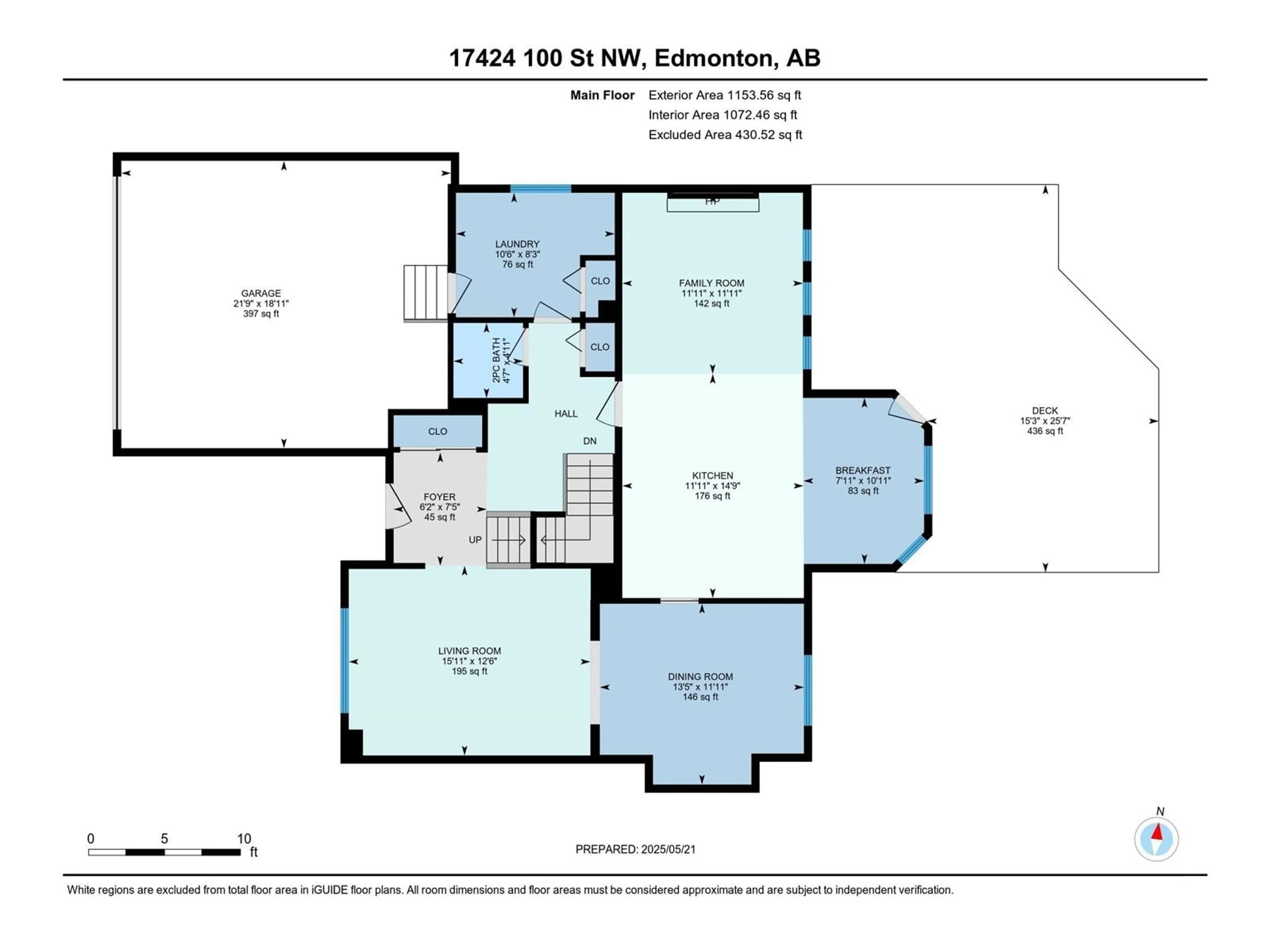 Floor plan for NW - 17424 100 ST, Edmonton Alberta T5X5V7