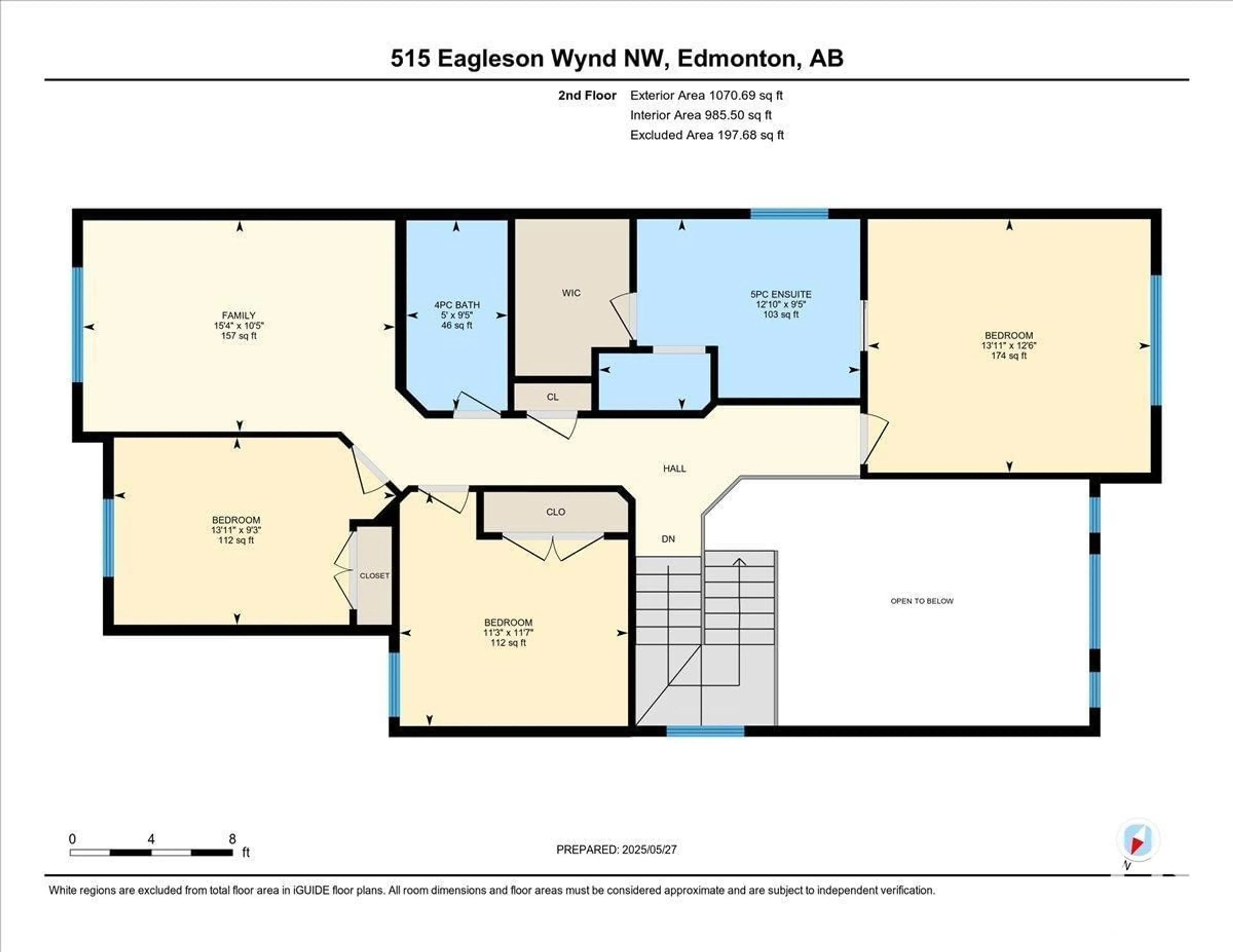 Floor plan for NW - 515 EAGLETON WD, Edmonton Alberta T6M0Y5