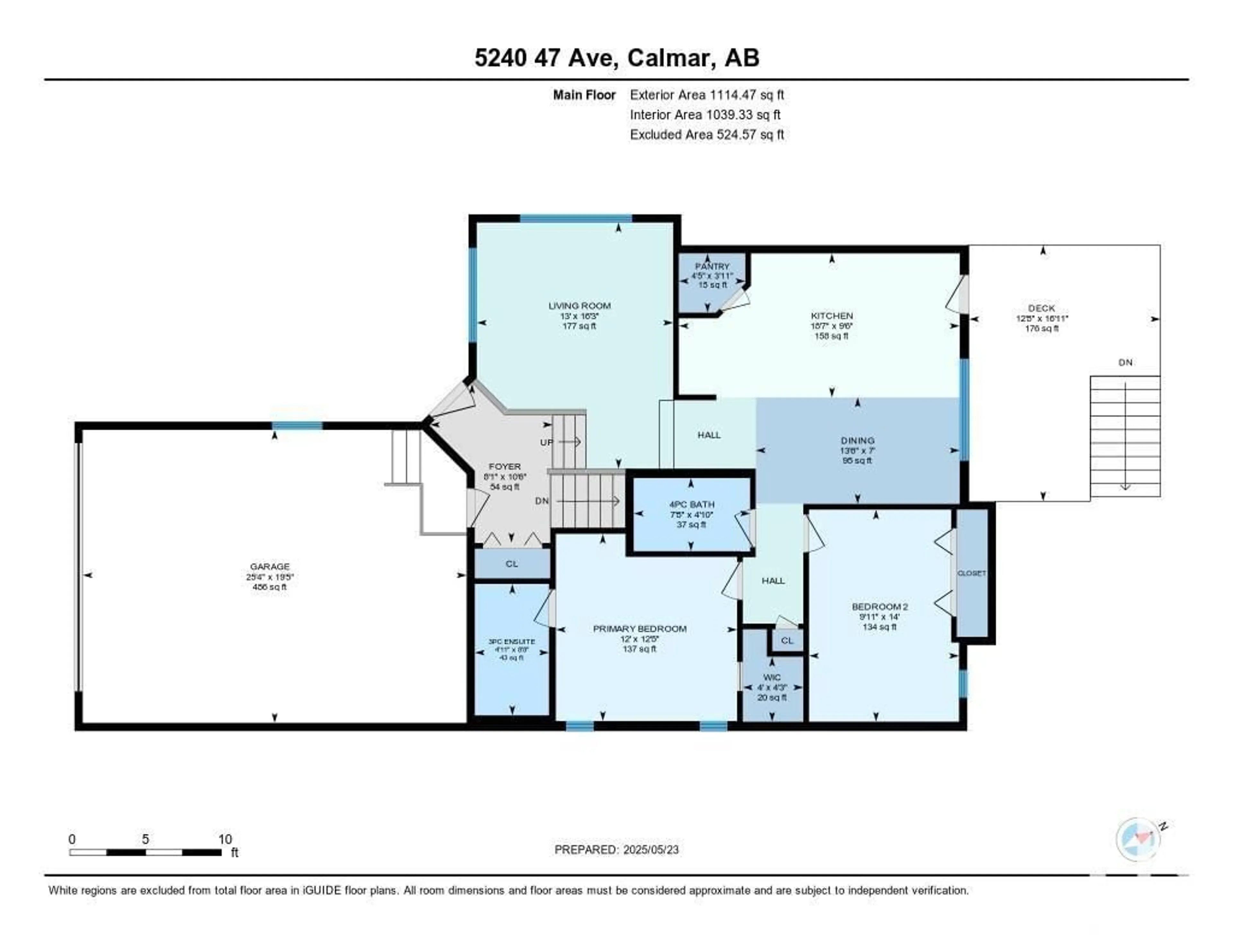 Floor plan for 5240 47 AV, Calmar Alberta T0C0V0