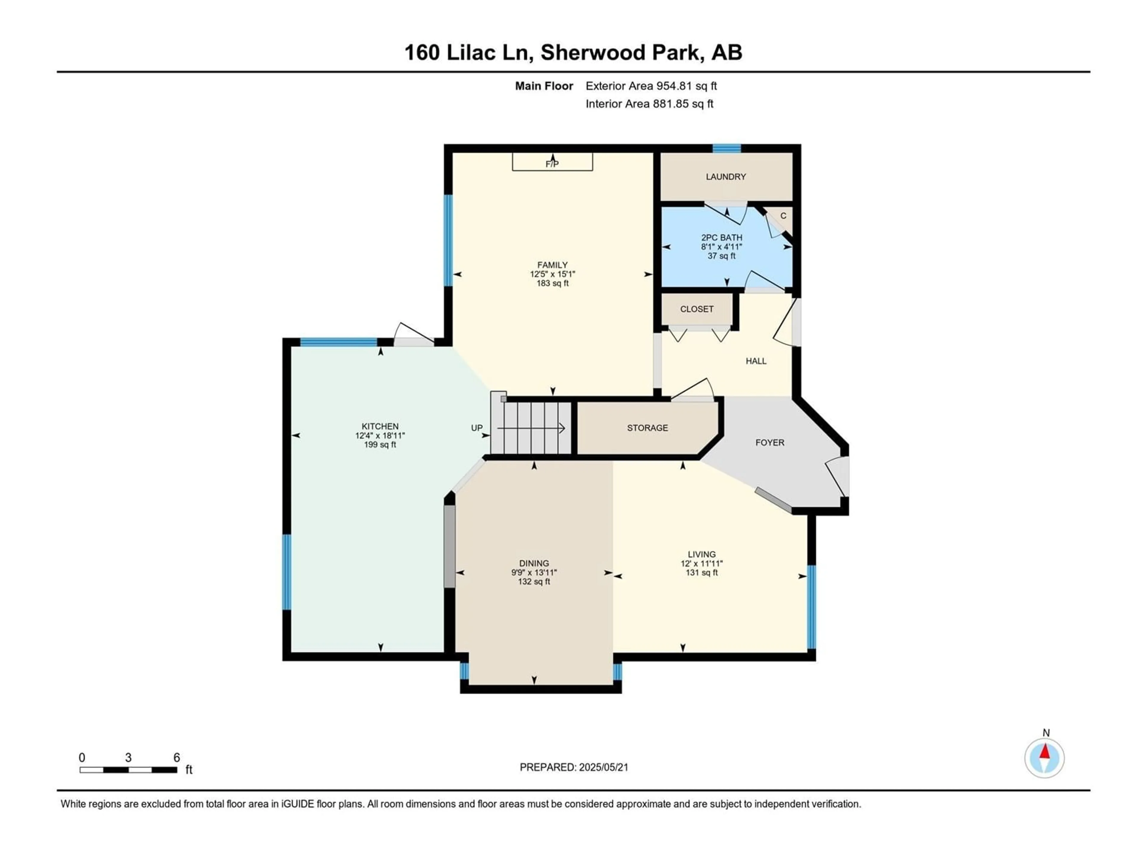 Floor plan for 160 LILAC LN, Sherwood Park Alberta T8H1W2
