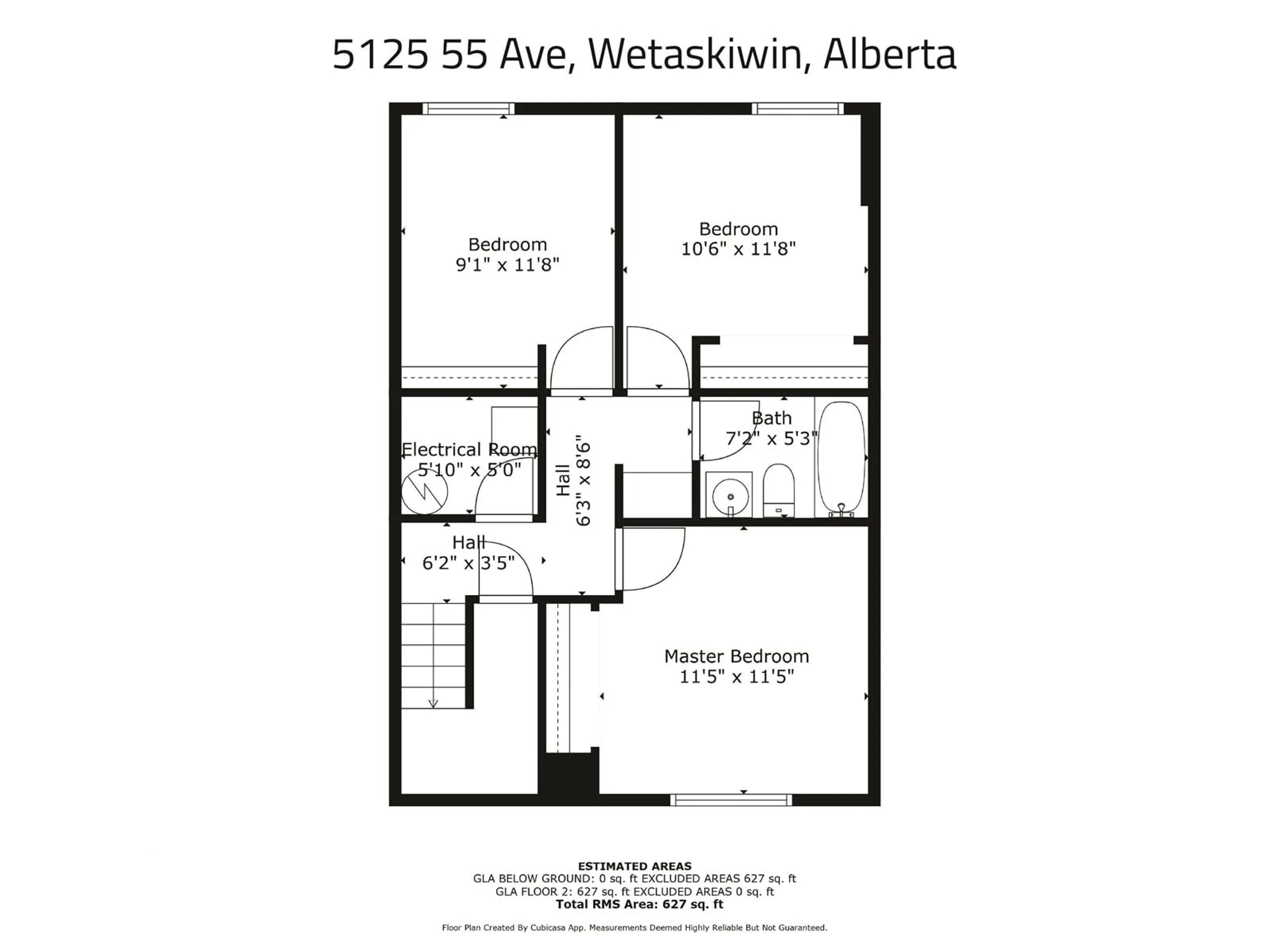 Floor plan for 5125 55 AV, Wetaskiwin Alberta T9A2P2