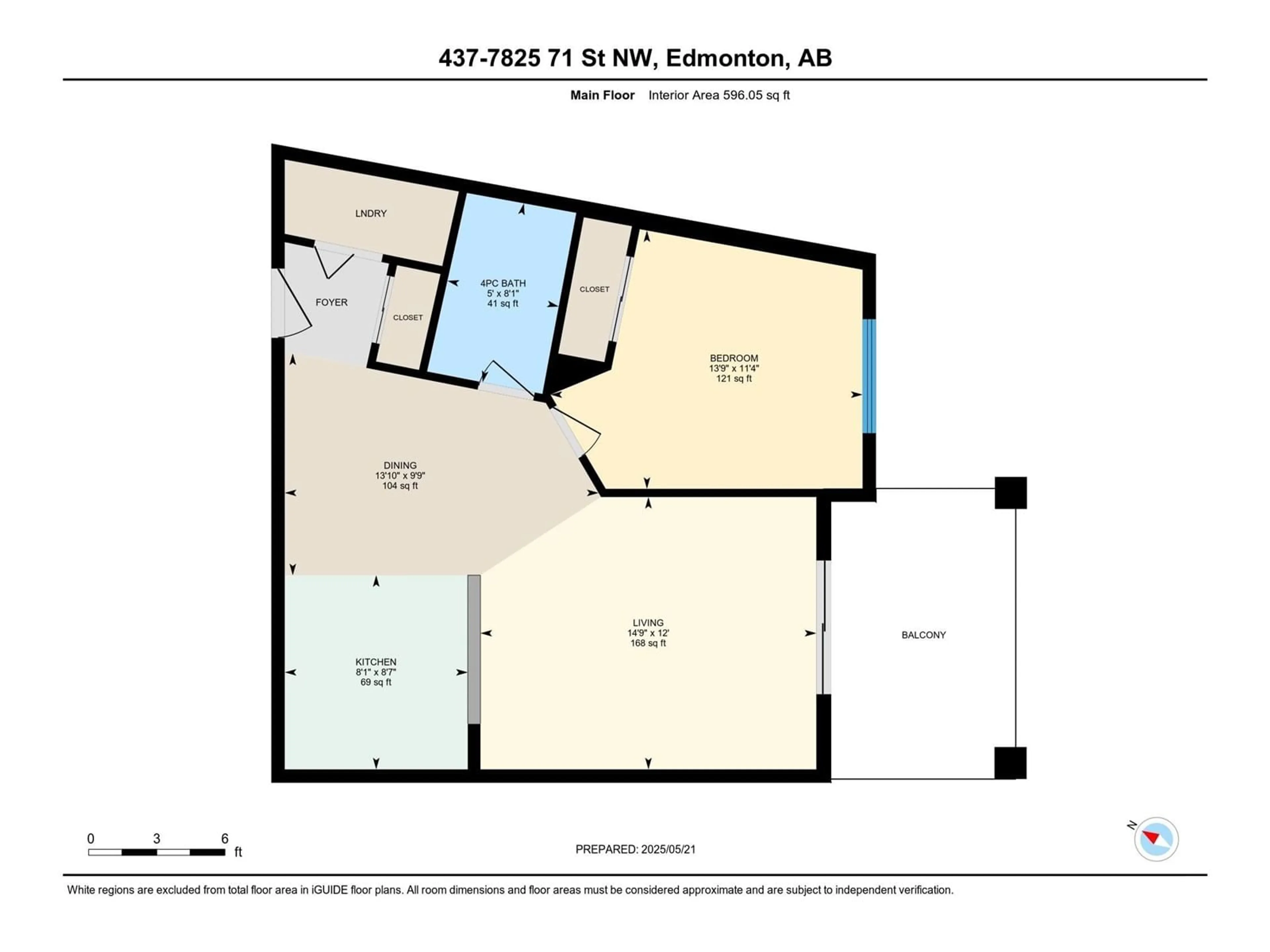 Floor plan for #437 - 7825 71 ST, Edmonton Alberta T6B3R9