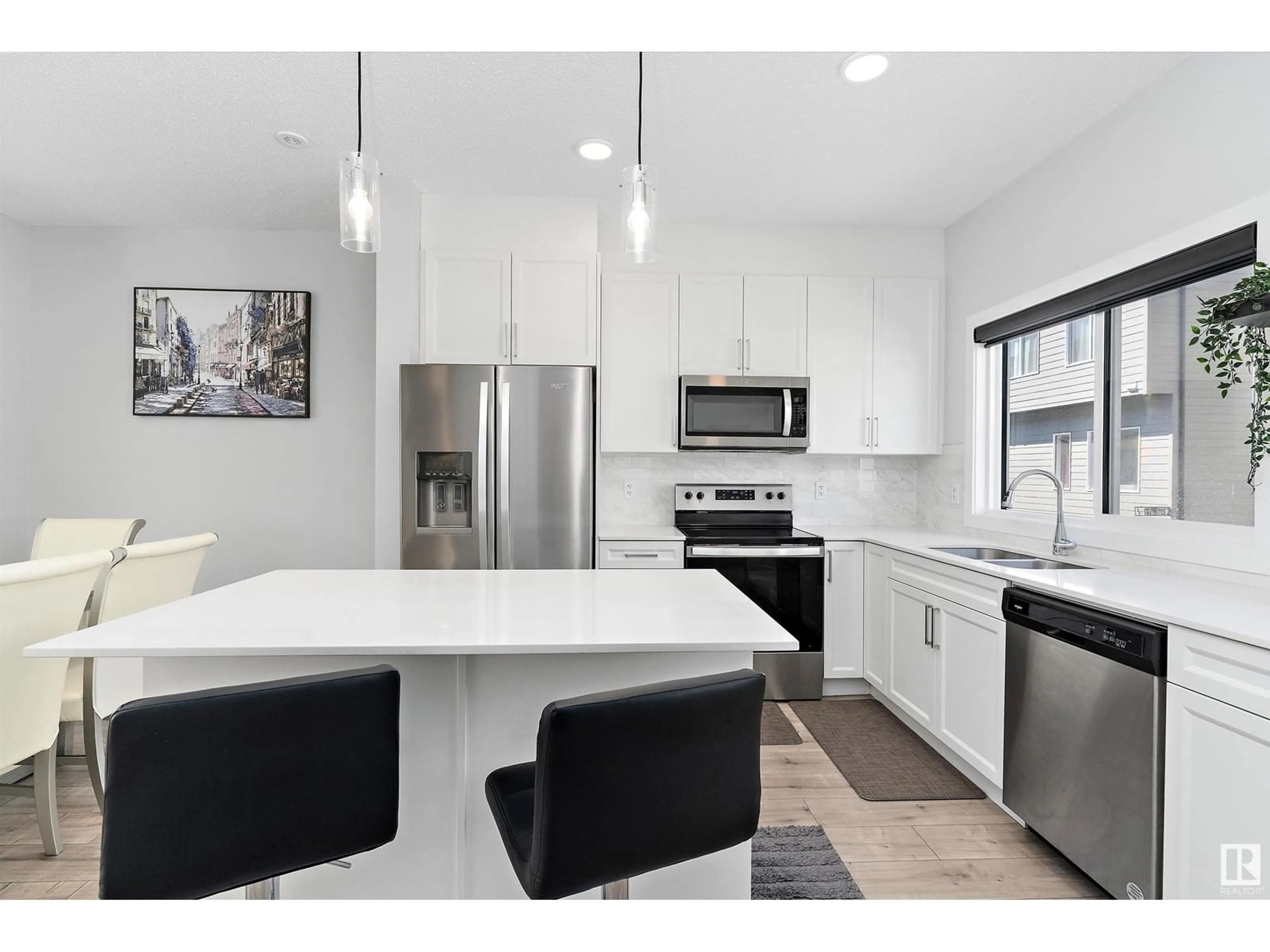 Open concept kitchen, ceramic/tile floor for 804 - 161 WELSH DR, Edmonton Alberta T6X1Y8