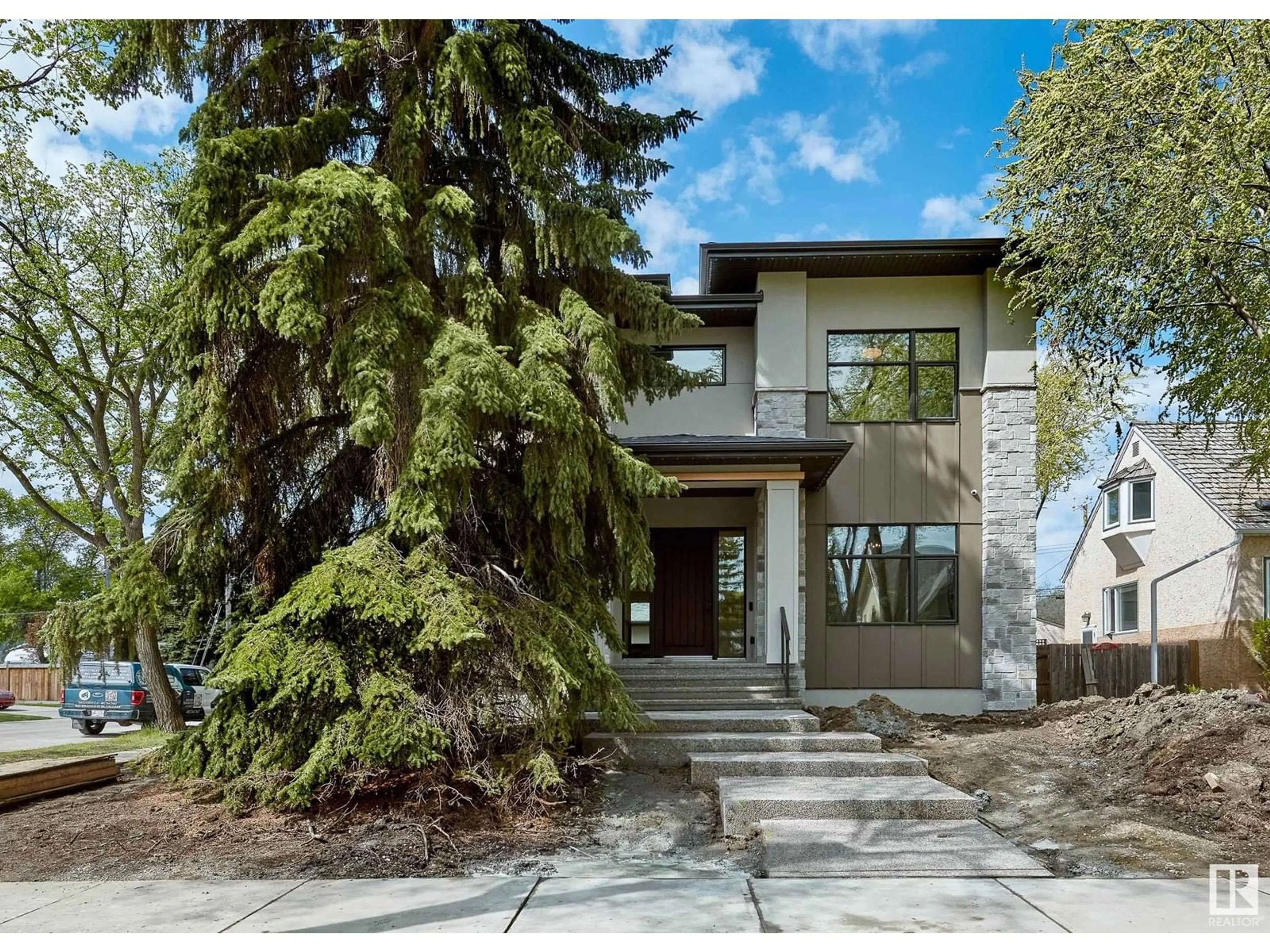 Home with brick exterior material, street for 9704 146 ST, Edmonton Alberta T5N2Z4