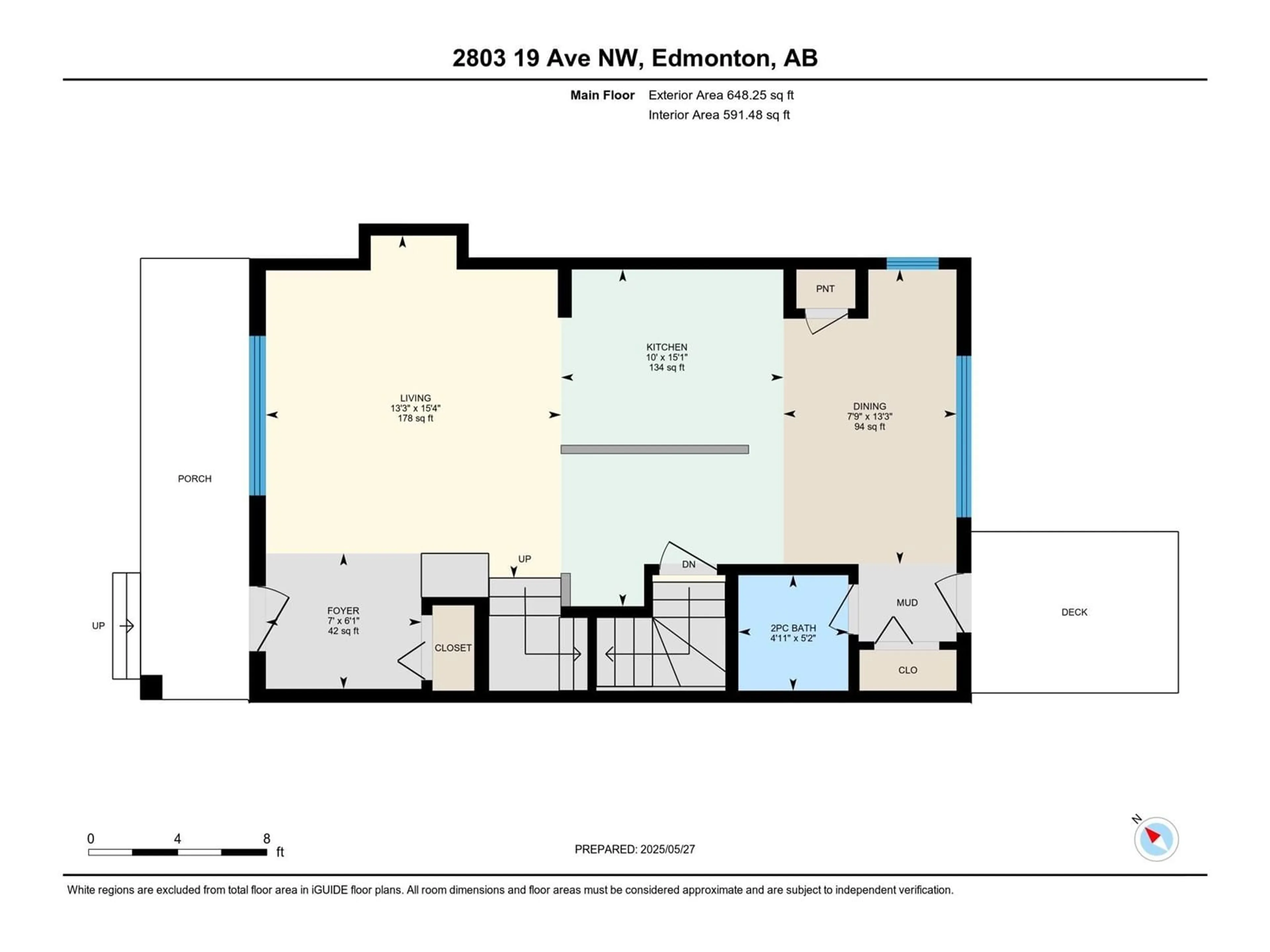 Floor plan for 2803 19 AV, Edmonton Alberta T6T0N5