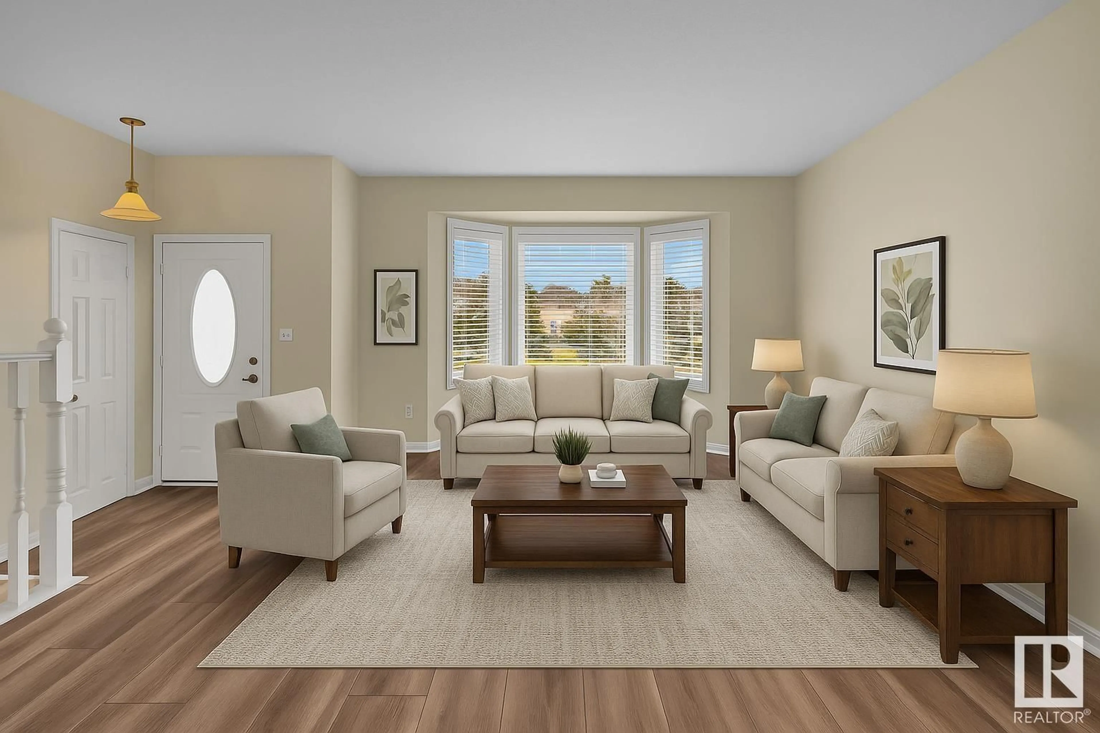 Living room with furniture, unknown for 3524 44A AV NW, Edmonton Alberta T6L6K6