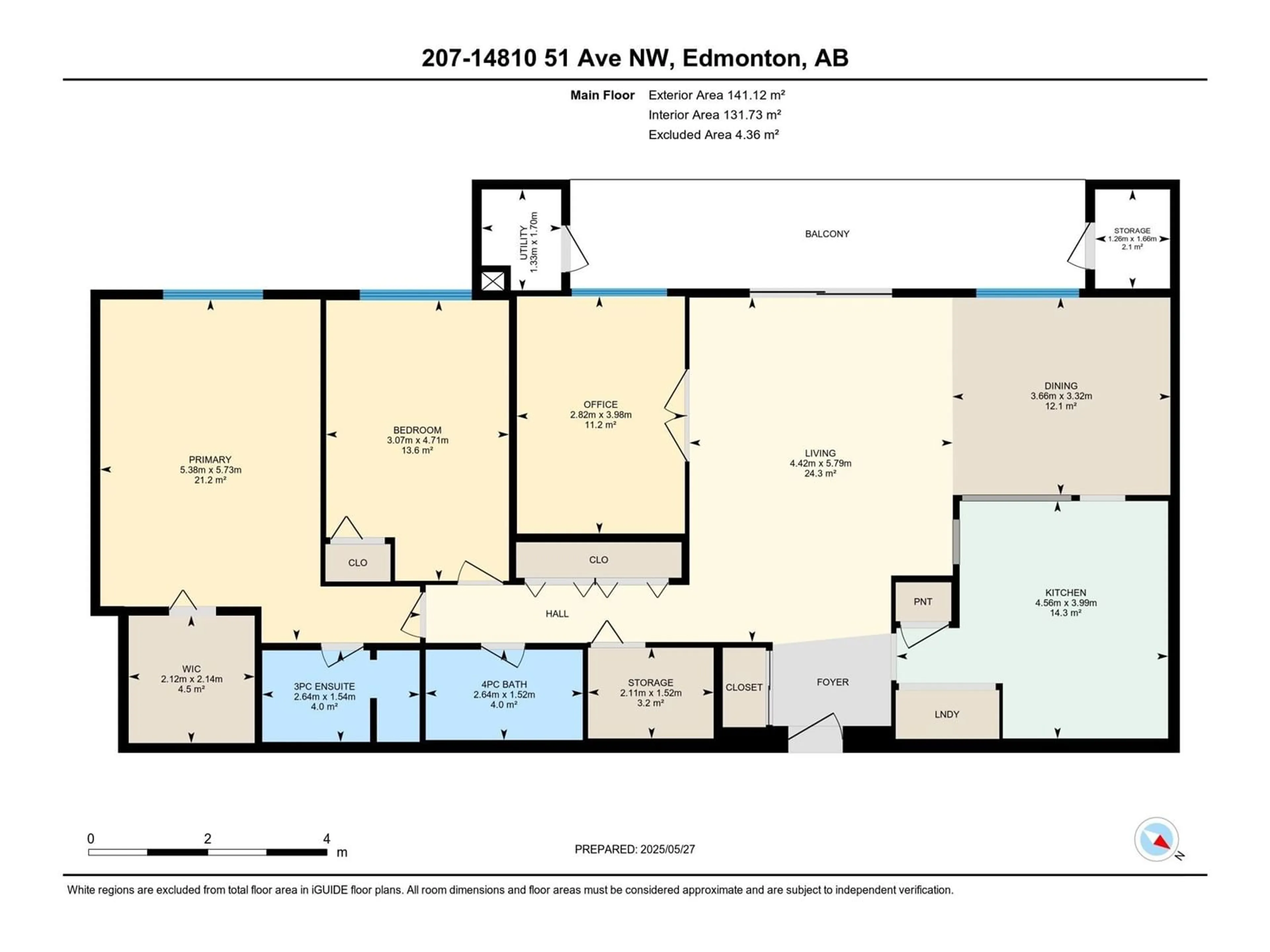 Floor plan for #207 - 14810 51 AV, Edmonton Alberta T6H5G5