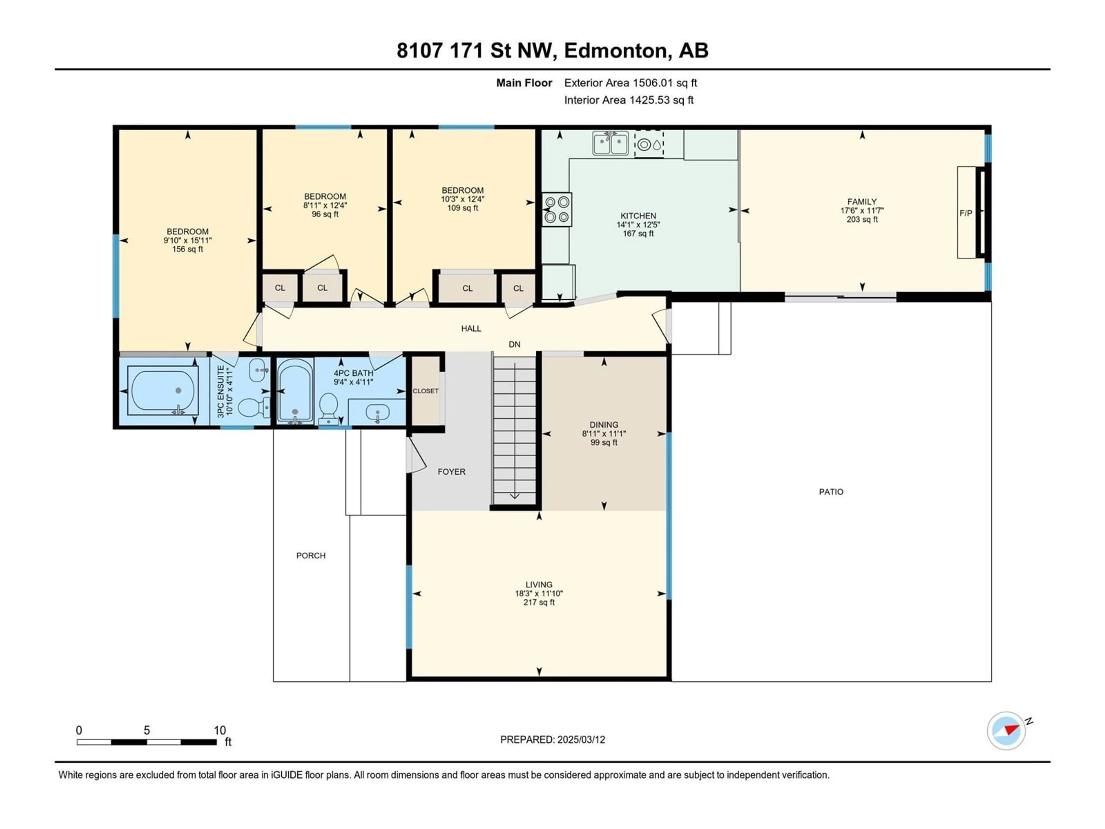 Floor plan for 8107 171 ST, Edmonton Alberta T5T0C4