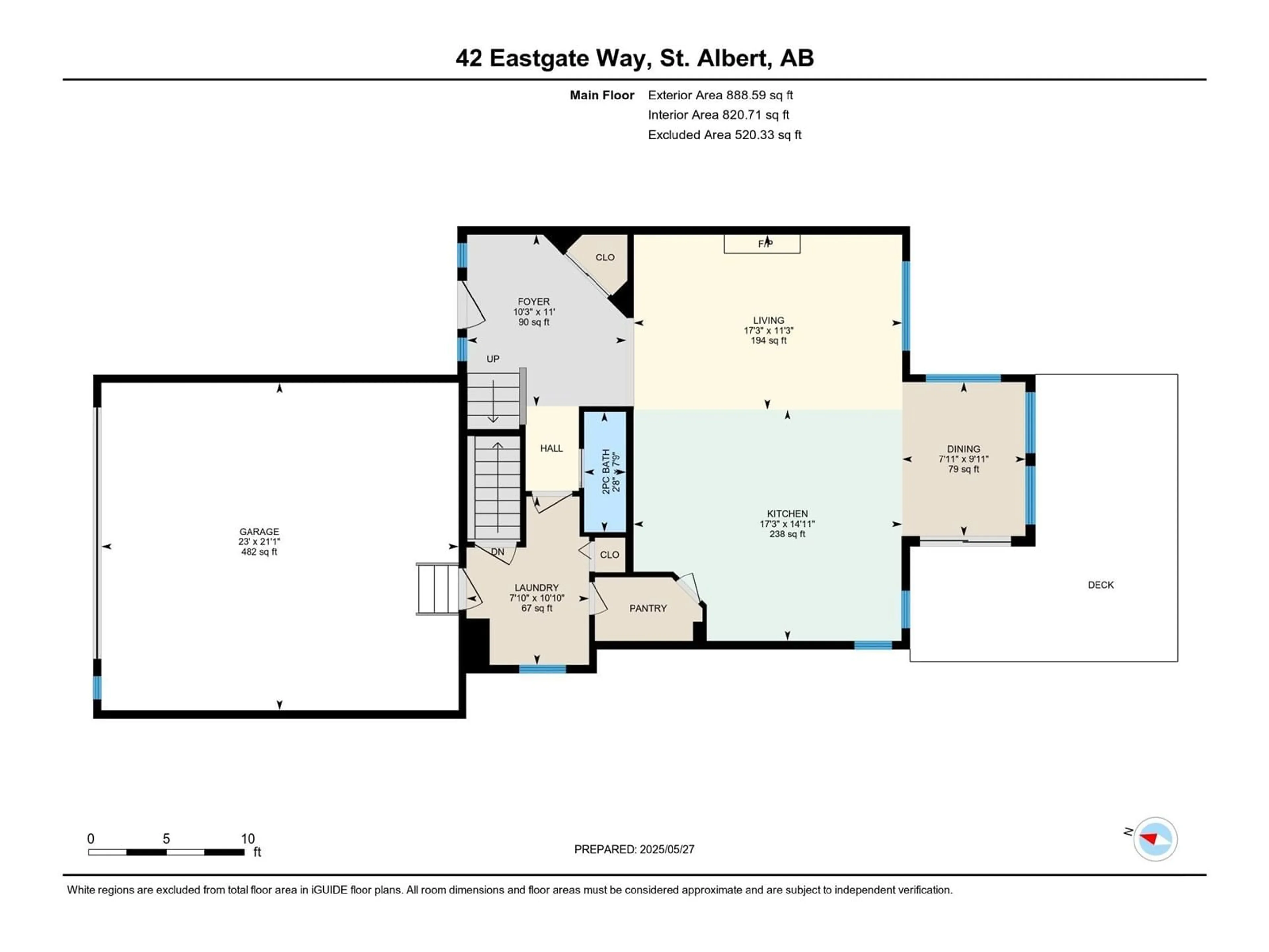 Floor plan for 42 EASTGATE WY, St. Albert Alberta T8N7K1