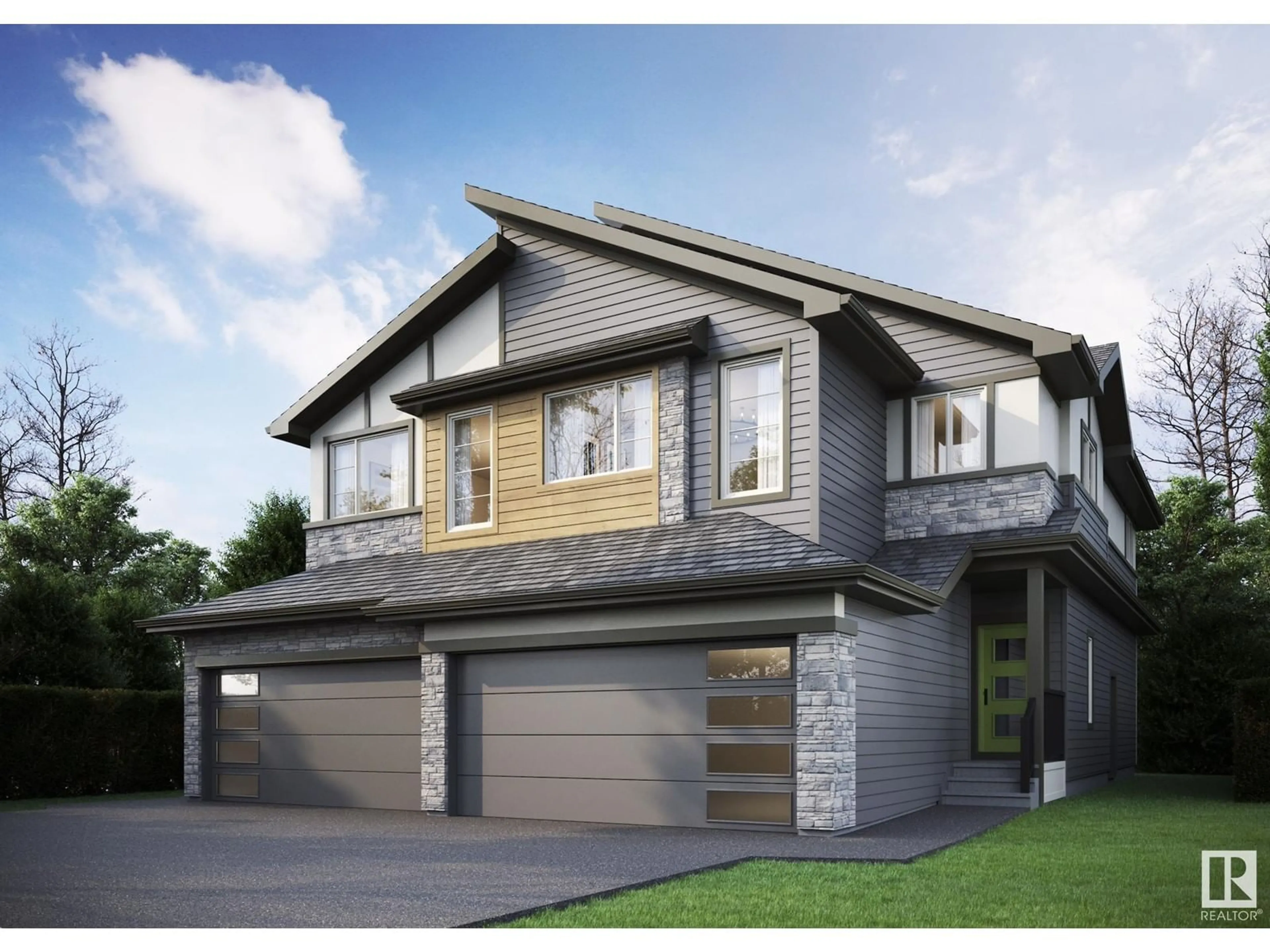 Home with vinyl exterior material, street for 4156 KINGLET DRIVE, Edmonton Alberta T5S0S8