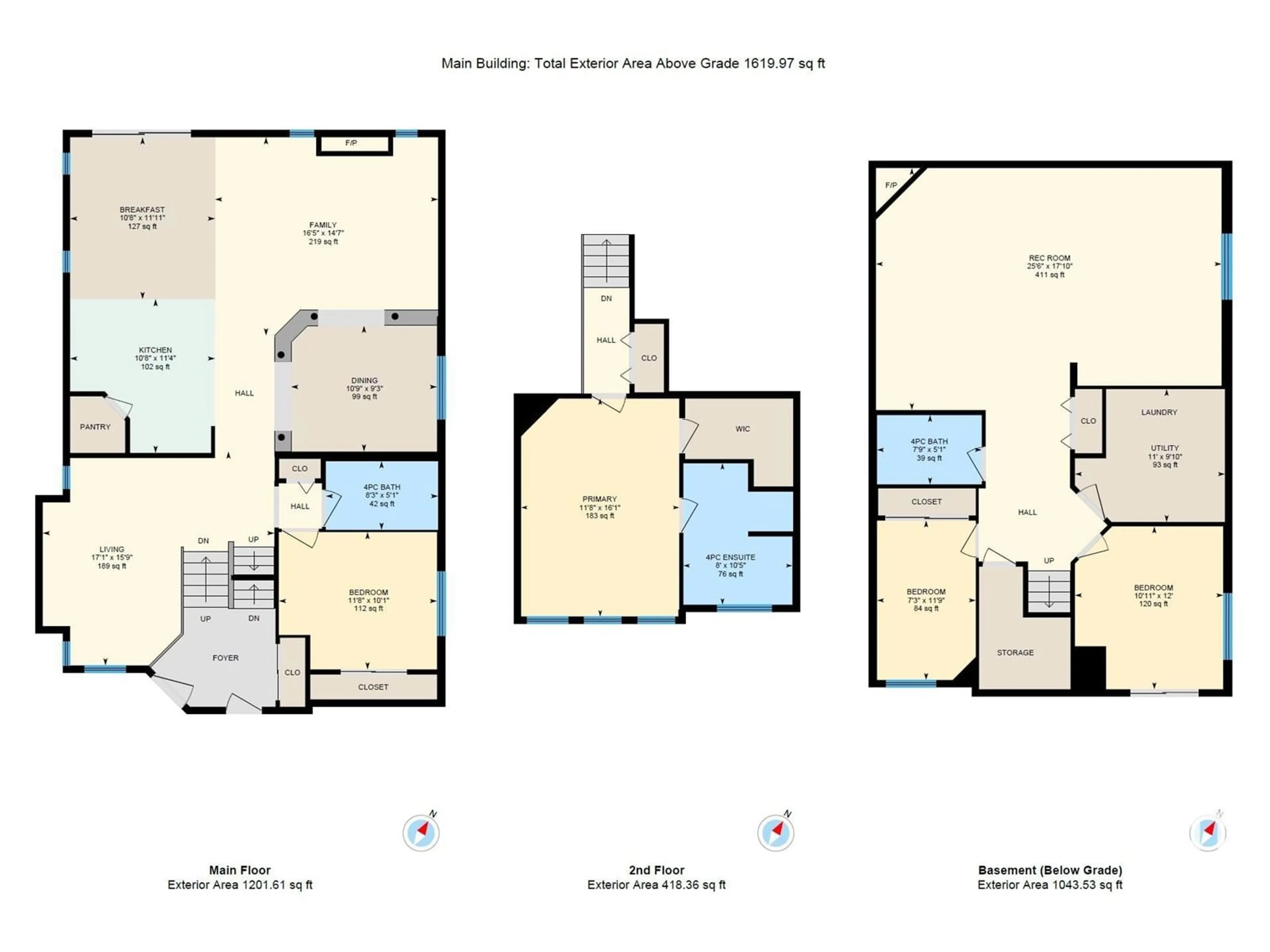 Floor plan for 17039 74 ST, Edmonton Alberta T5Z0B6