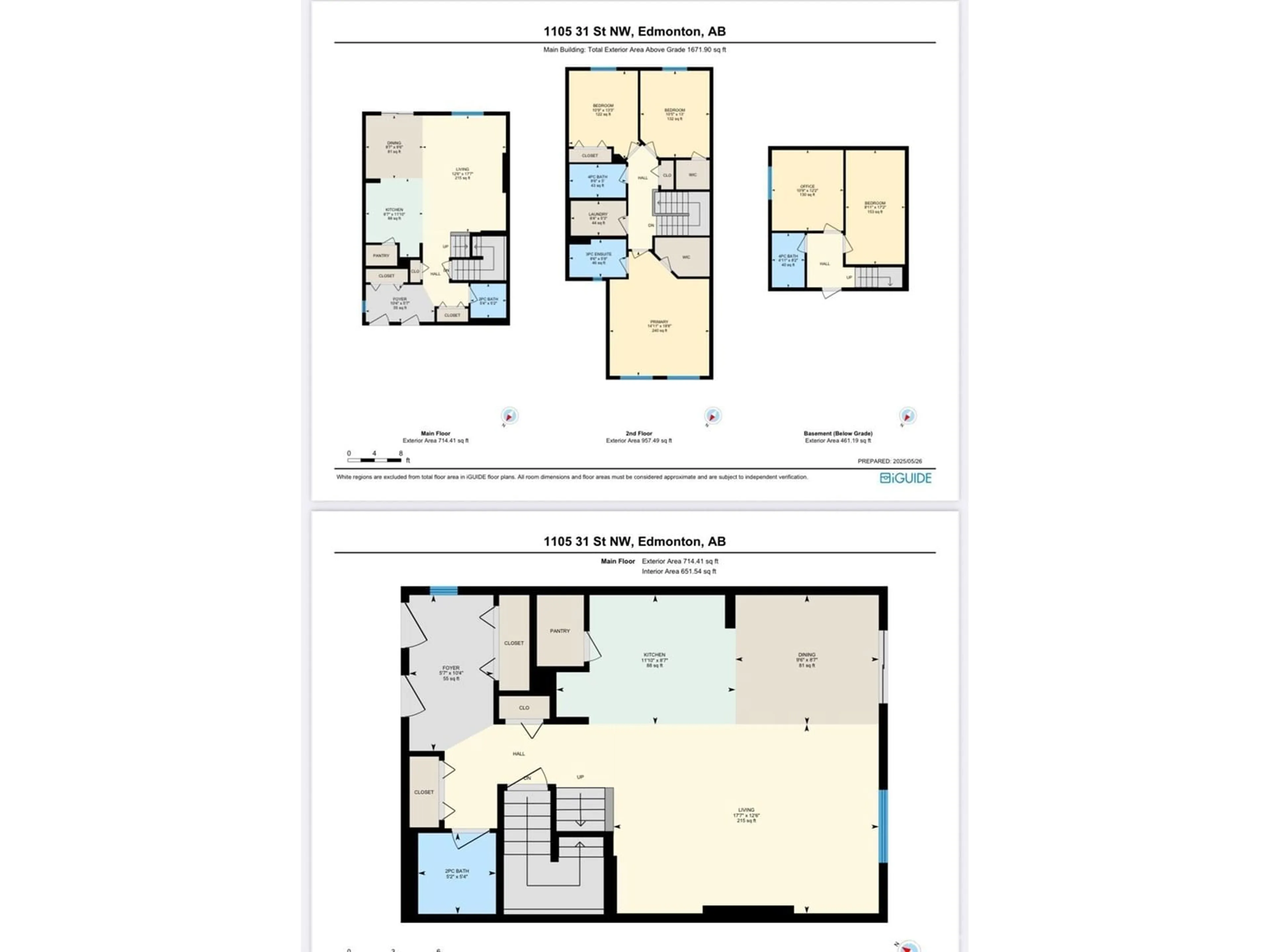 Floor plan for 1105 31 ST, Edmonton Alberta T6T2C7