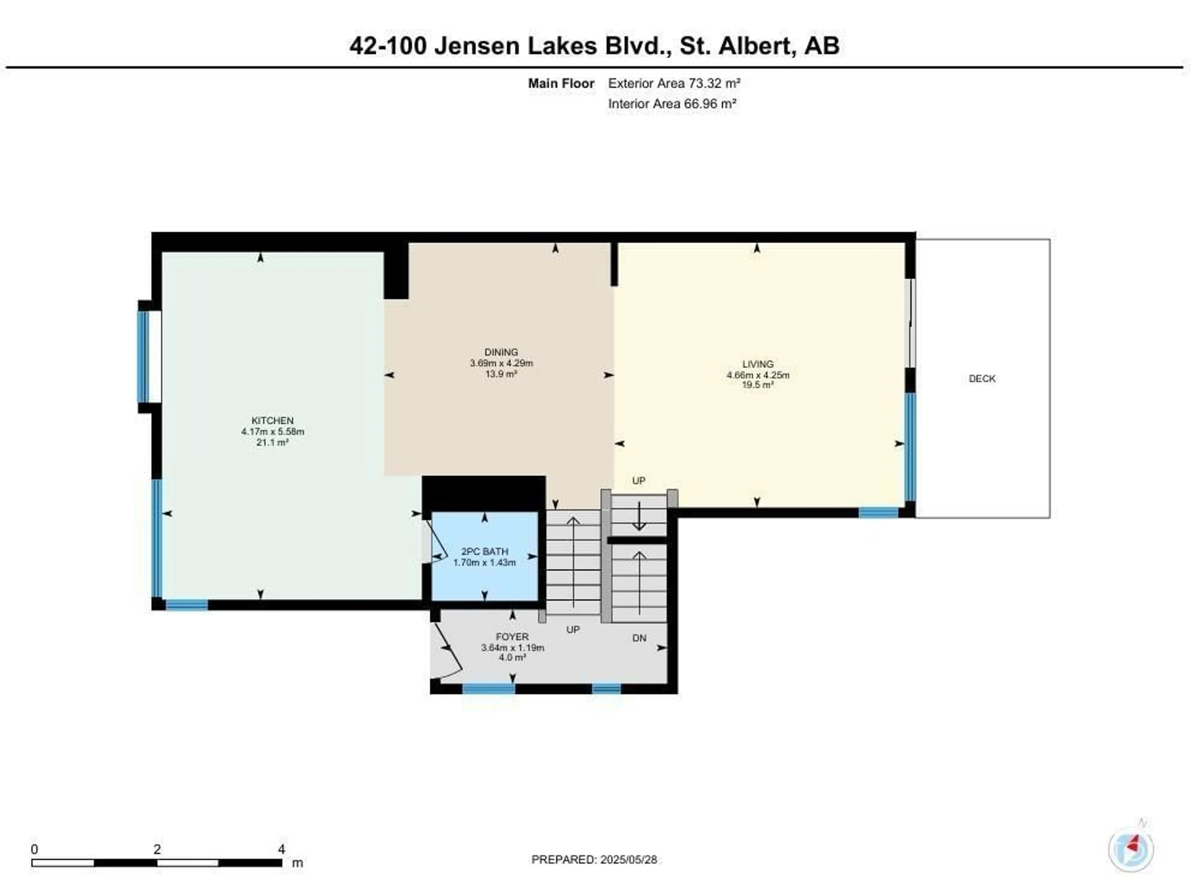 Floor plan for 42 - 100 JENSEN LAKES BV, St. Albert Alberta T8N7T9
