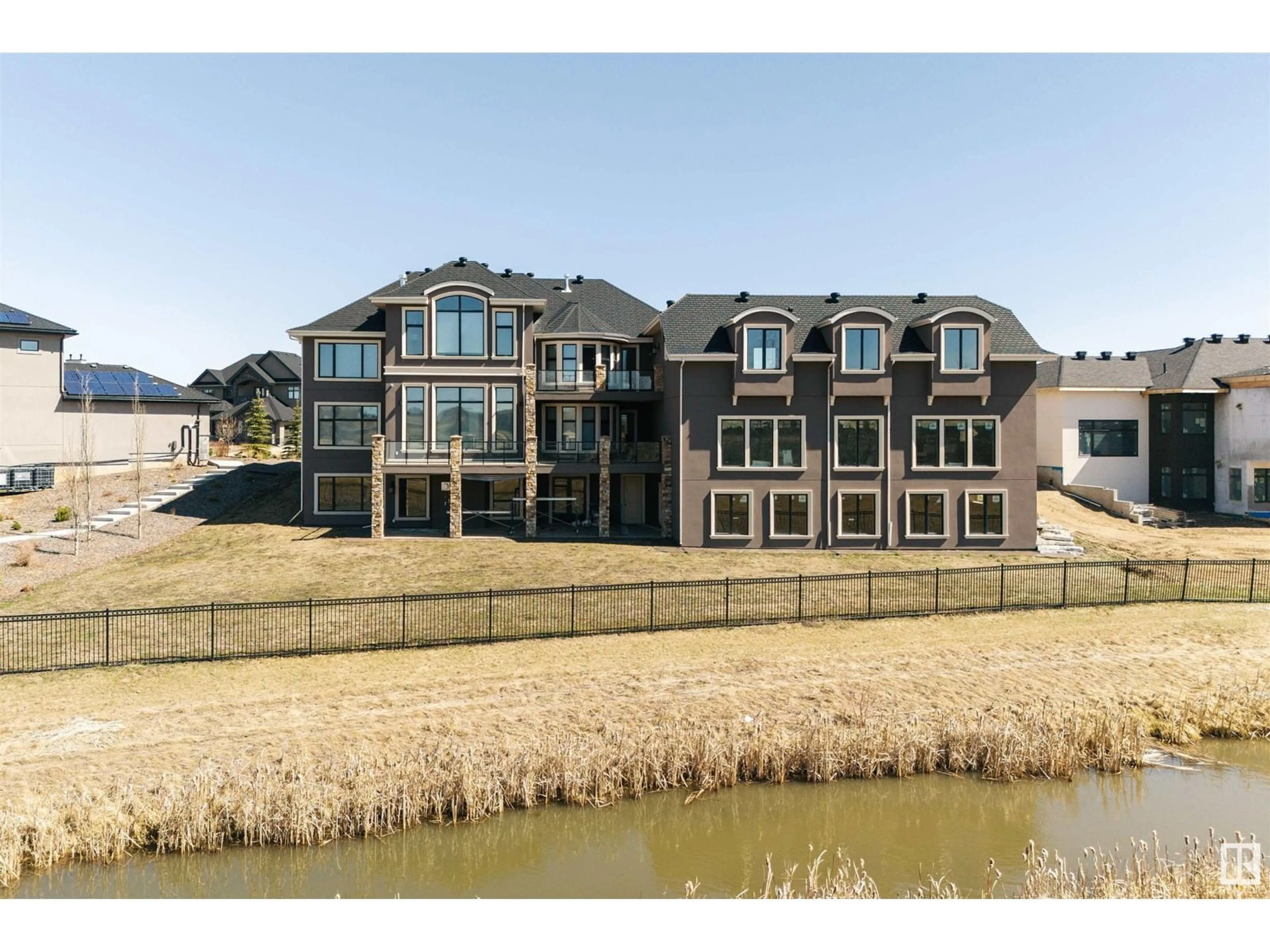 A pic from outside/outdoor area/front of a property/back of a property/a pic from drone, water/lake/river/ocean view for 25122 - 205 STURGEON RD, Rural Sturgeon County Alberta T8T1S6
