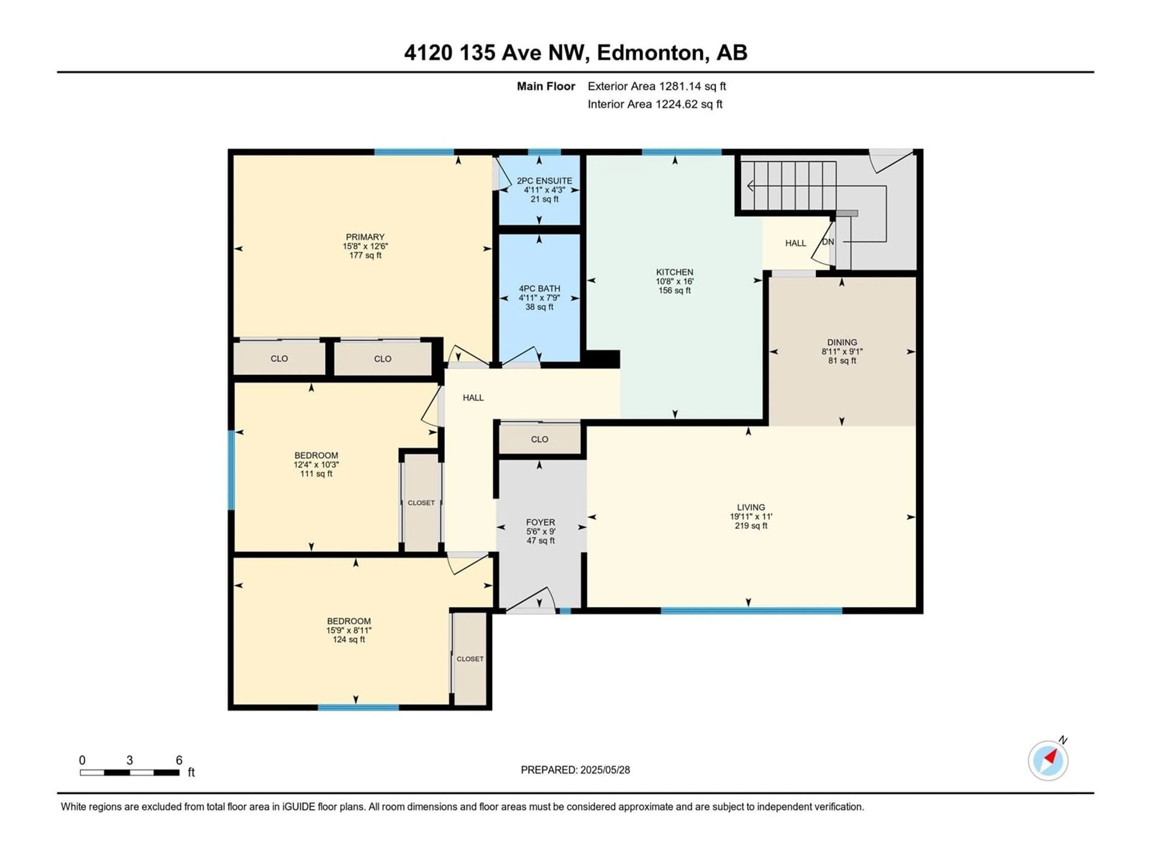 Floor plan for NW - 4120 135 AV, Edmonton Alberta T5A2N7