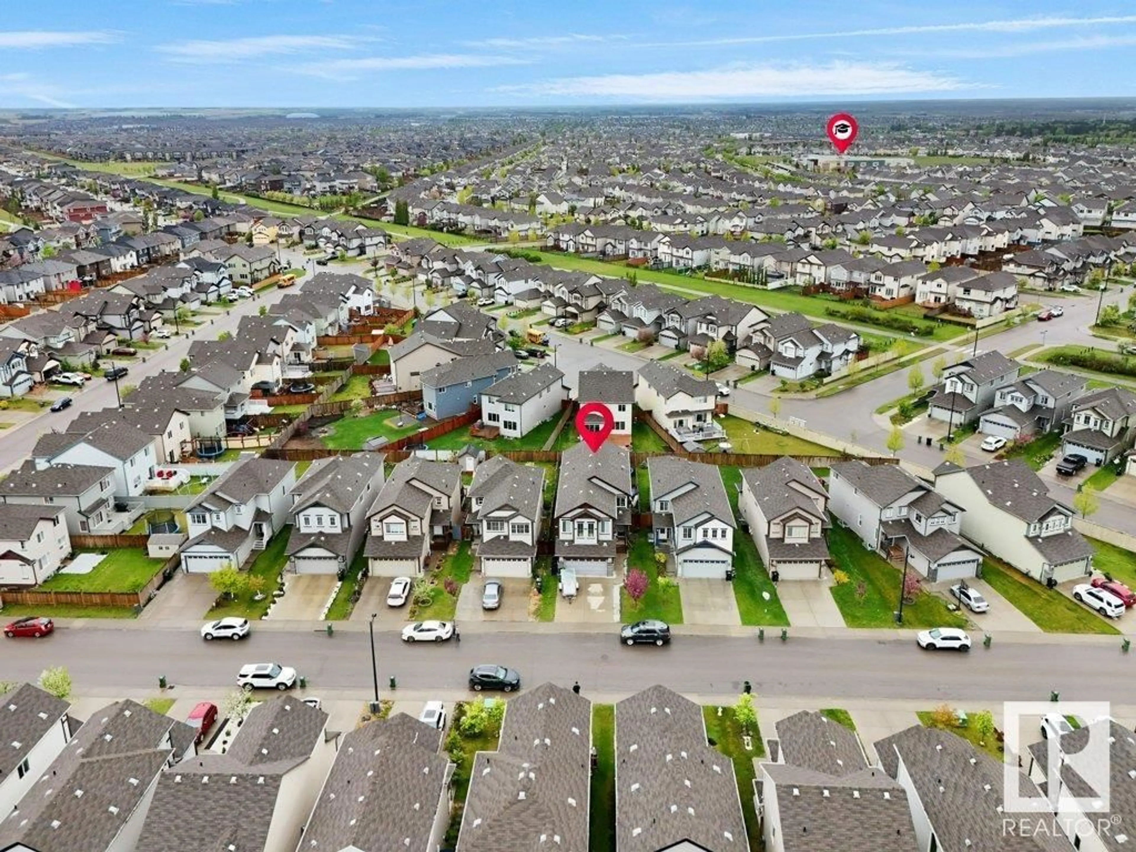 A pic from outside/outdoor area/front of a property/back of a property/a pic from drone, street for SW - 1928 51 ST, Edmonton Alberta T6X1Y4