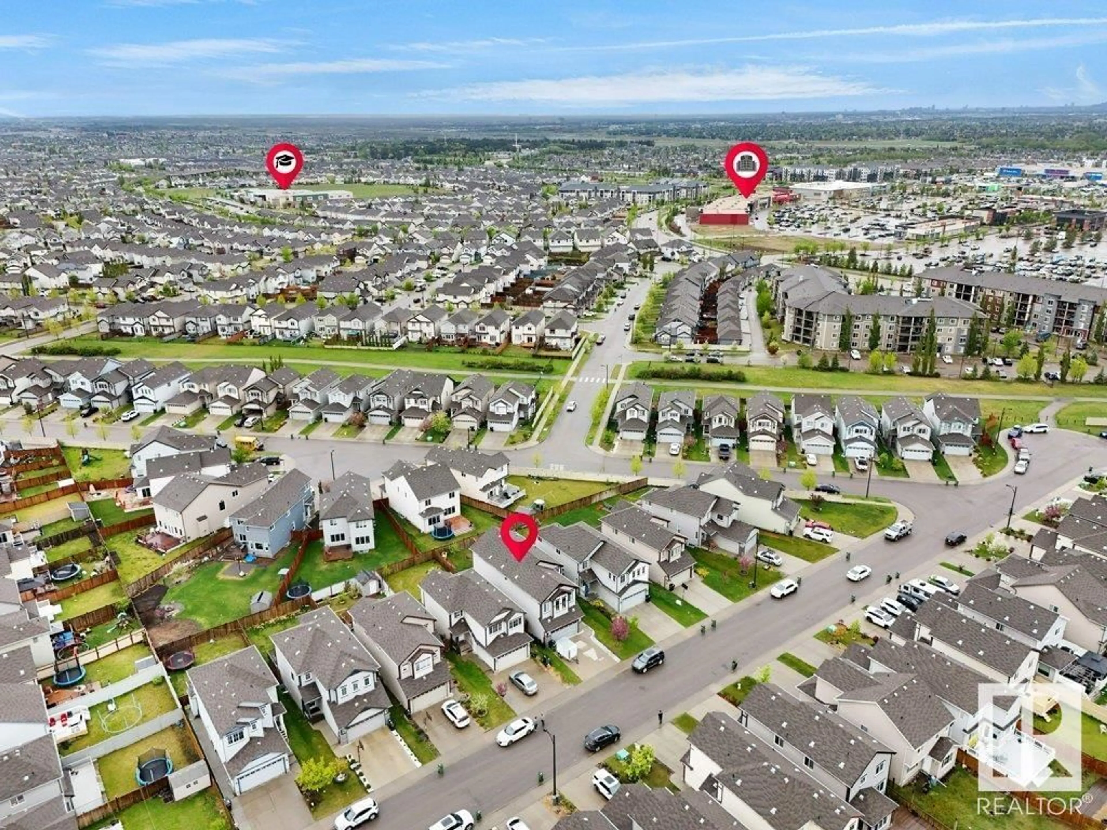 A pic from outside/outdoor area/front of a property/back of a property/a pic from drone, street for SW - 1928 51 ST, Edmonton Alberta T6X1Y4