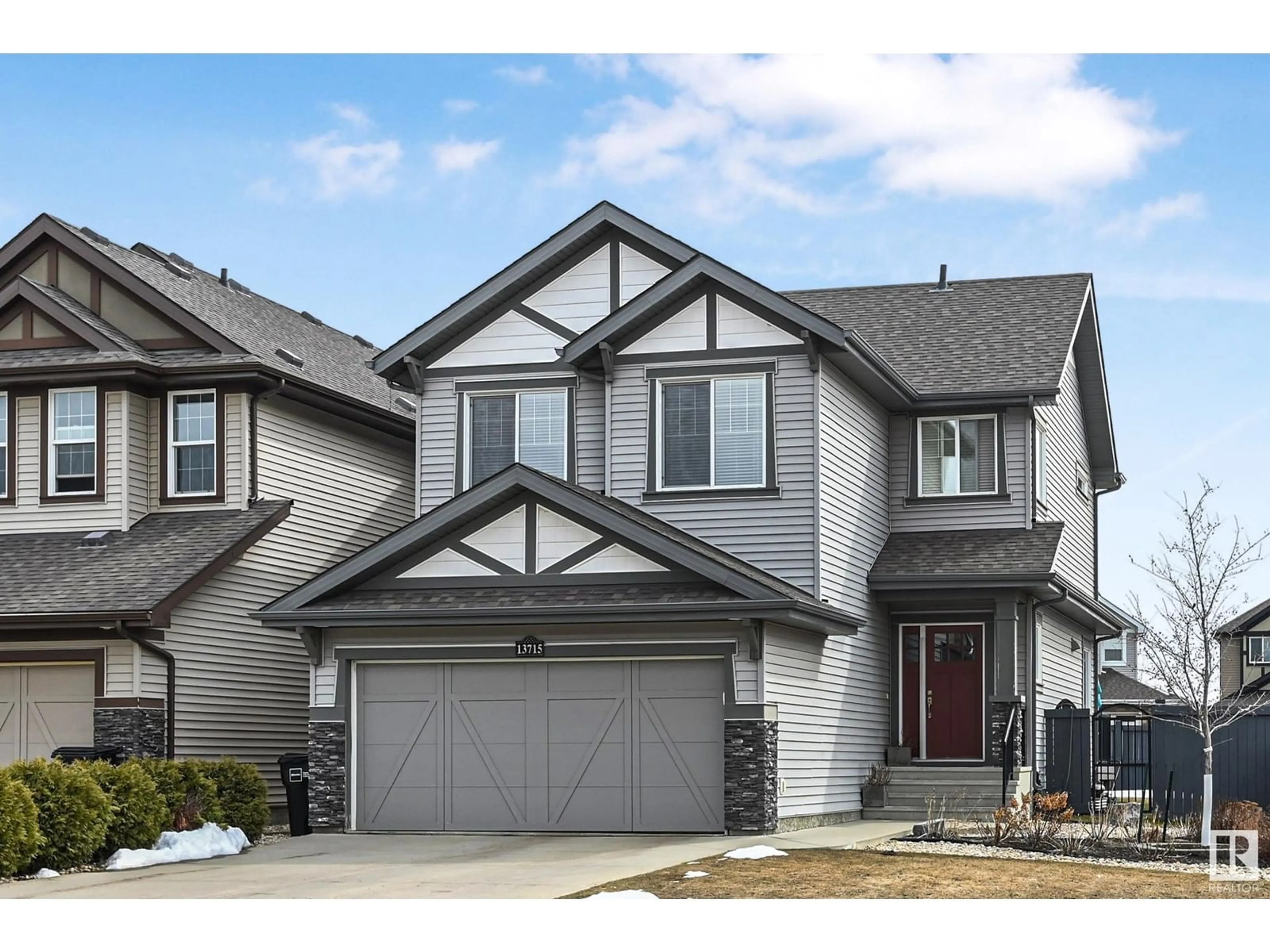 Home with vinyl exterior material, street for NW - 13715 165 AV, Edmonton Alberta T6V0G9