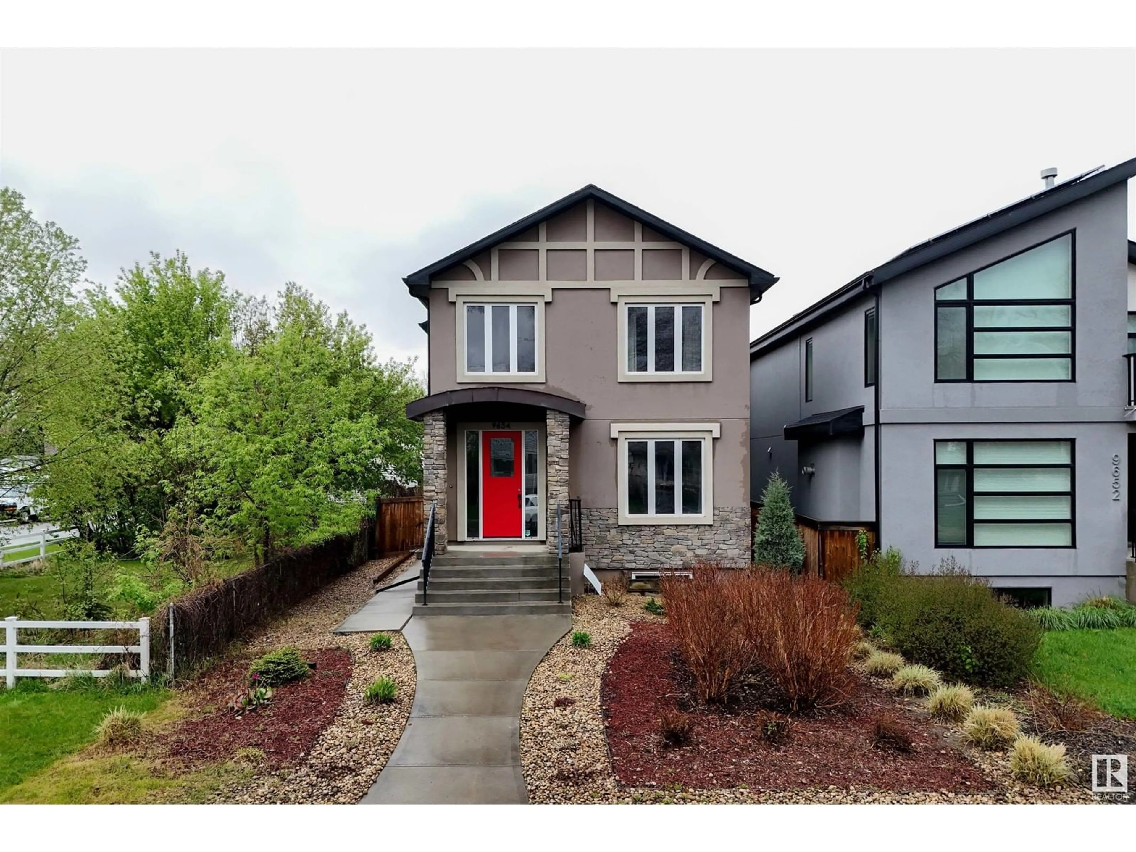 Home with brick exterior material, street for 9654 83 AV, Edmonton Alberta T6C1C2