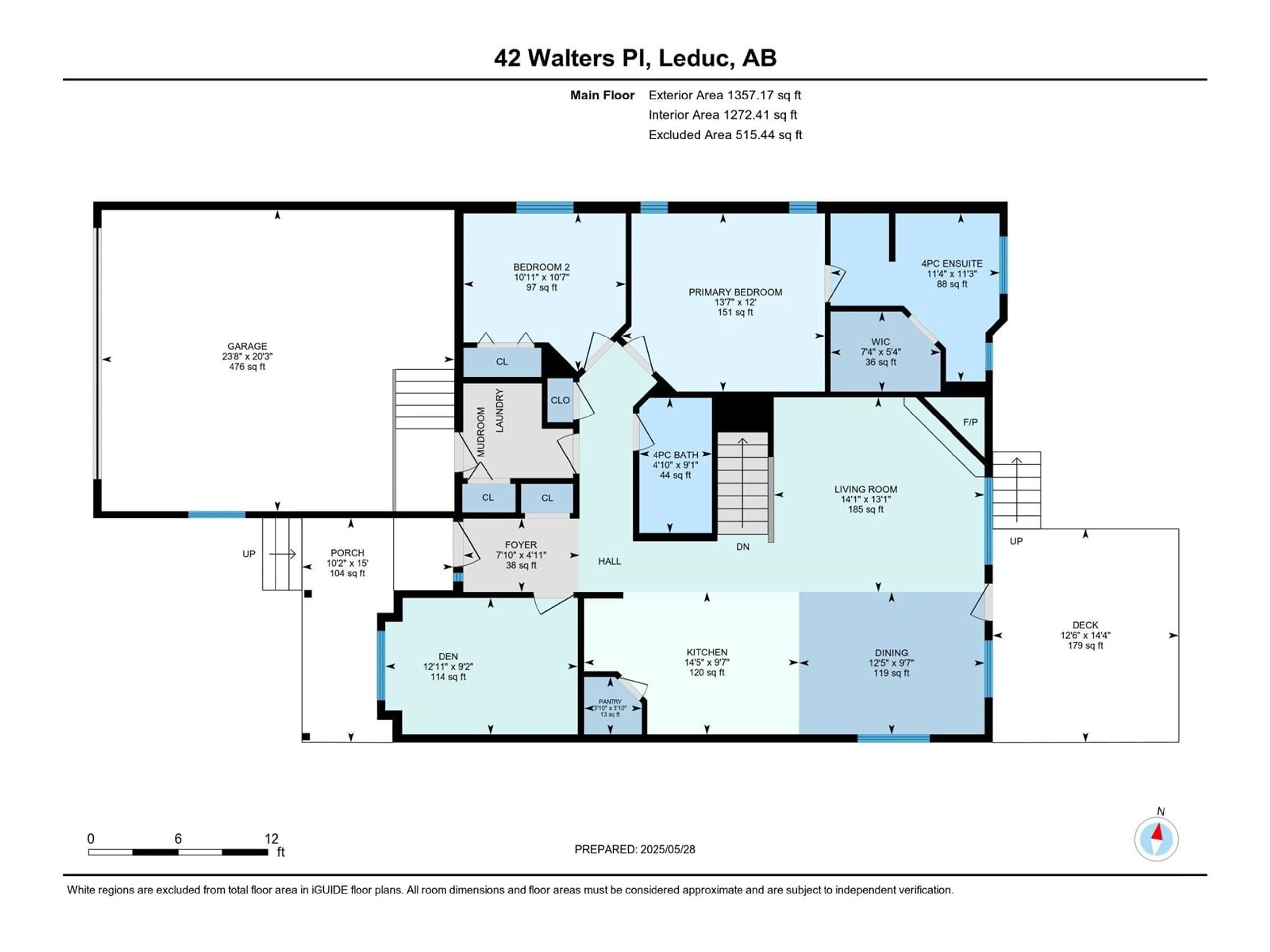 Floor plan for 42 WALTERS PL, Leduc Alberta T9E0G2