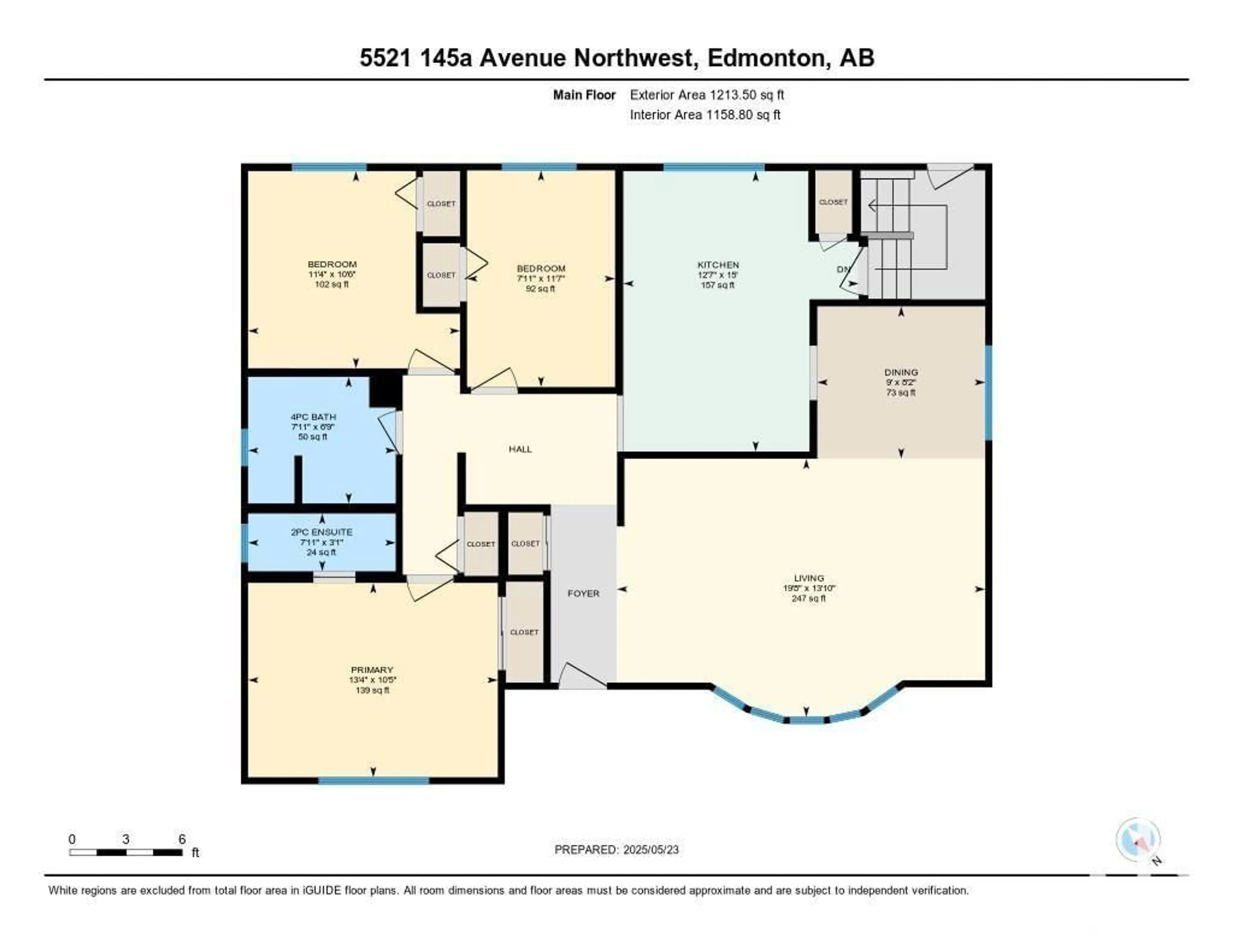 Floor plan for 5521 145A AV, Edmonton Alberta T5A2S2